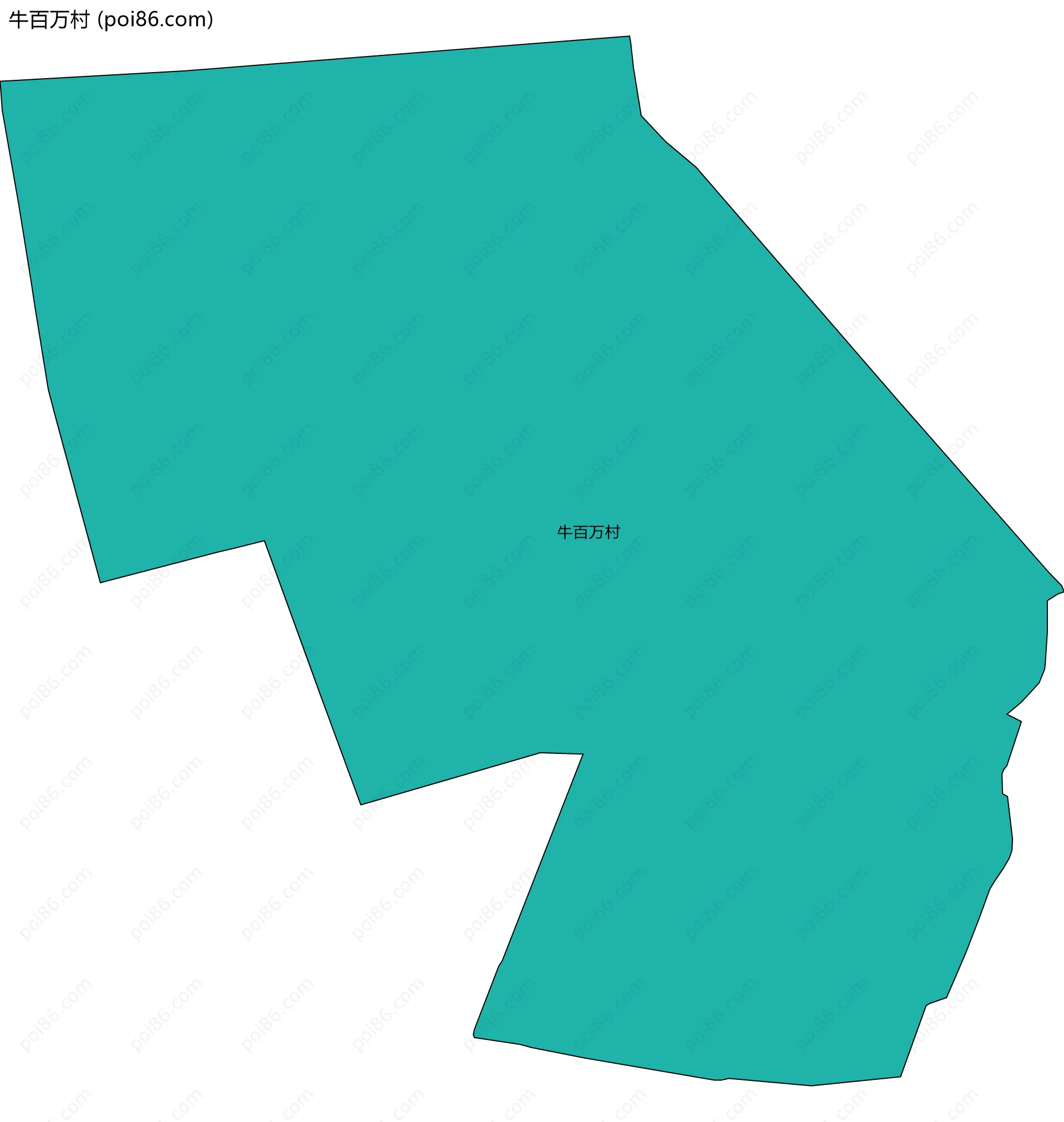 牛百万村边界地图