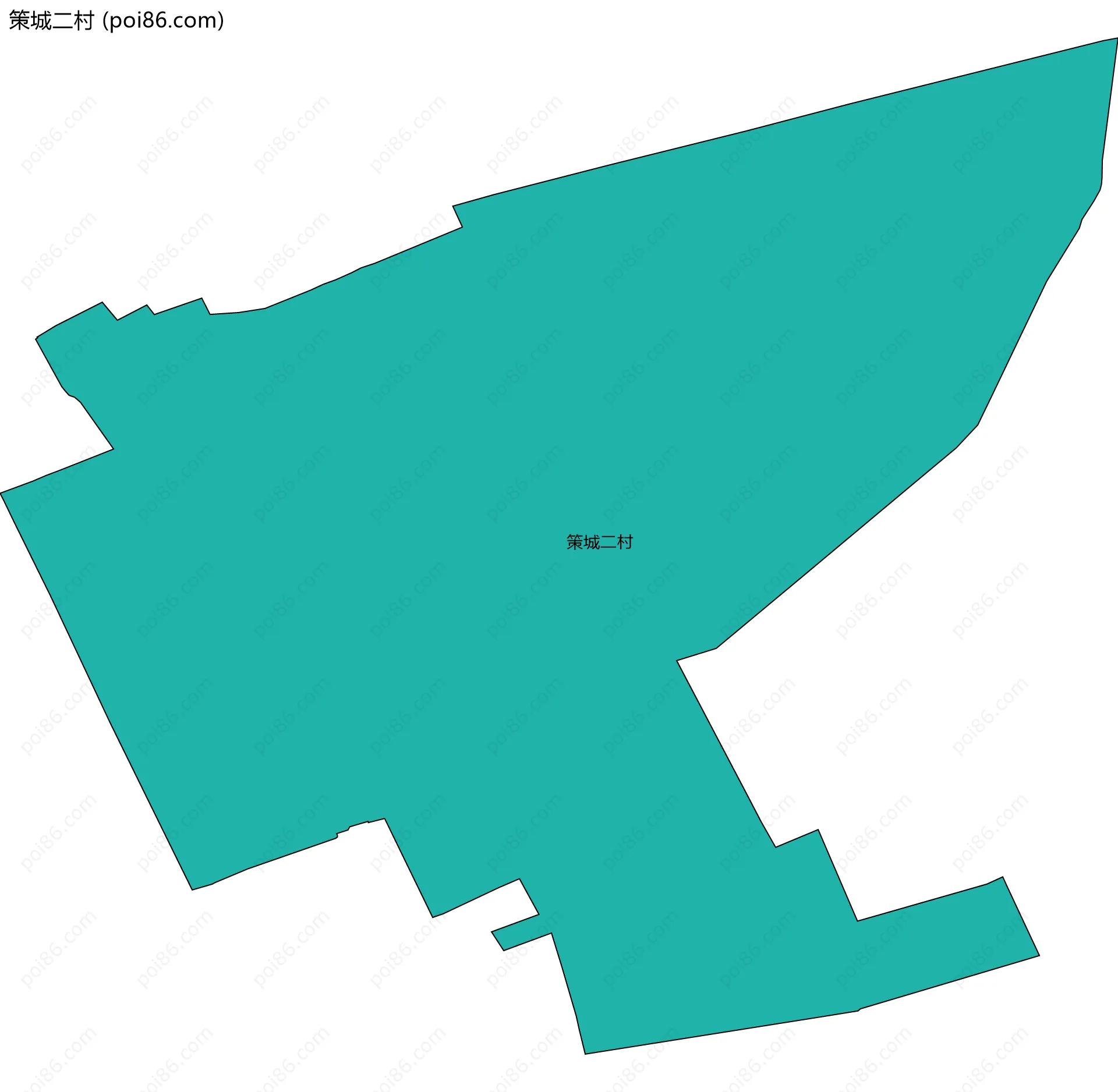 策城二村边界地图