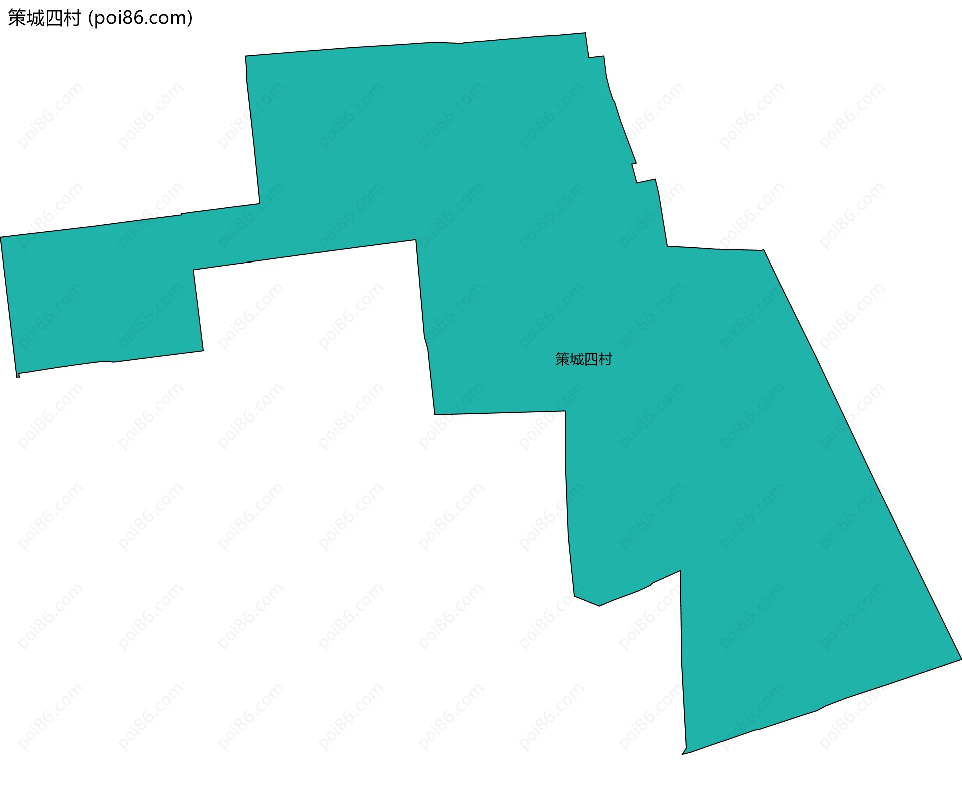 策城四村边界地图