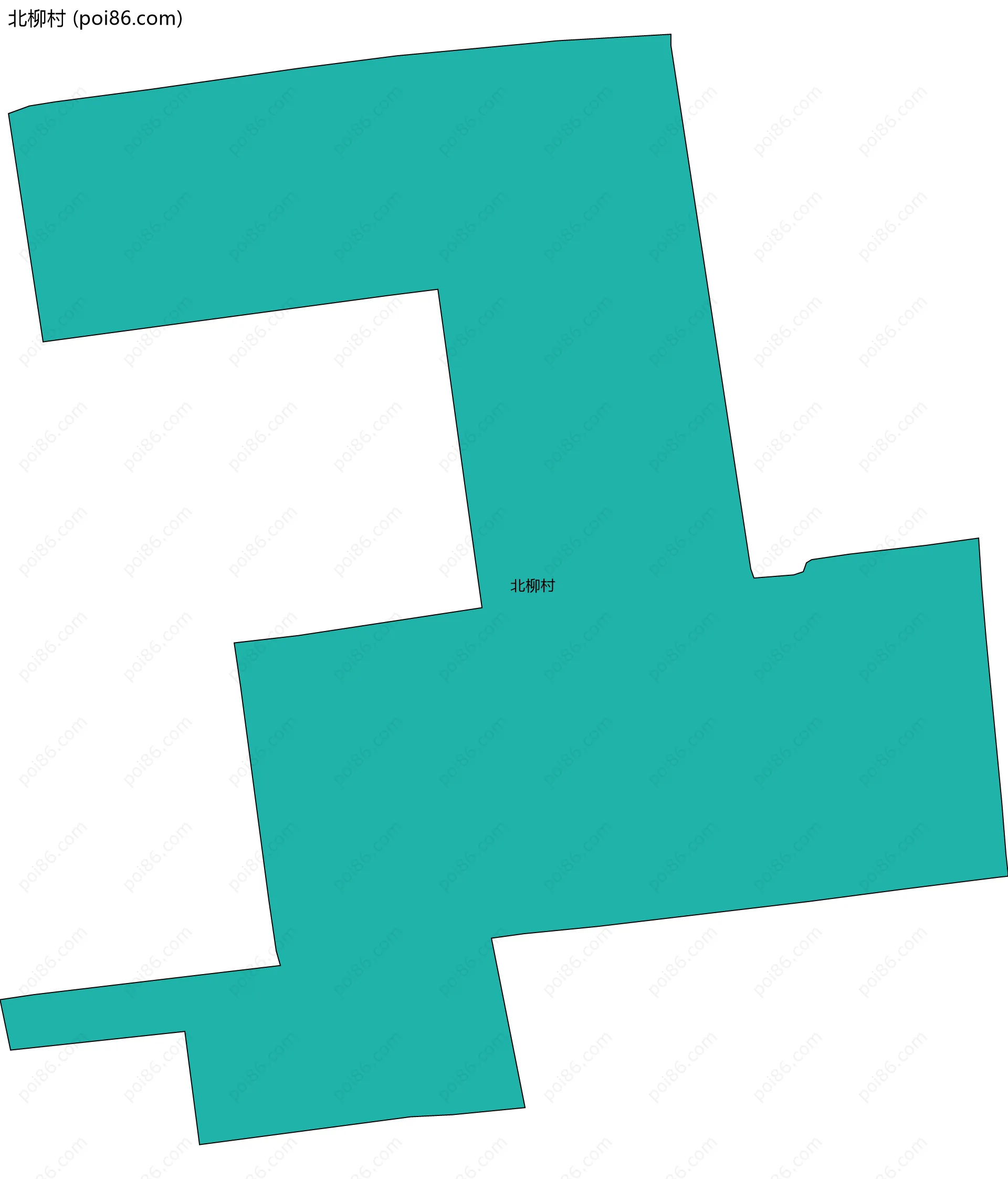 北柳村边界地图