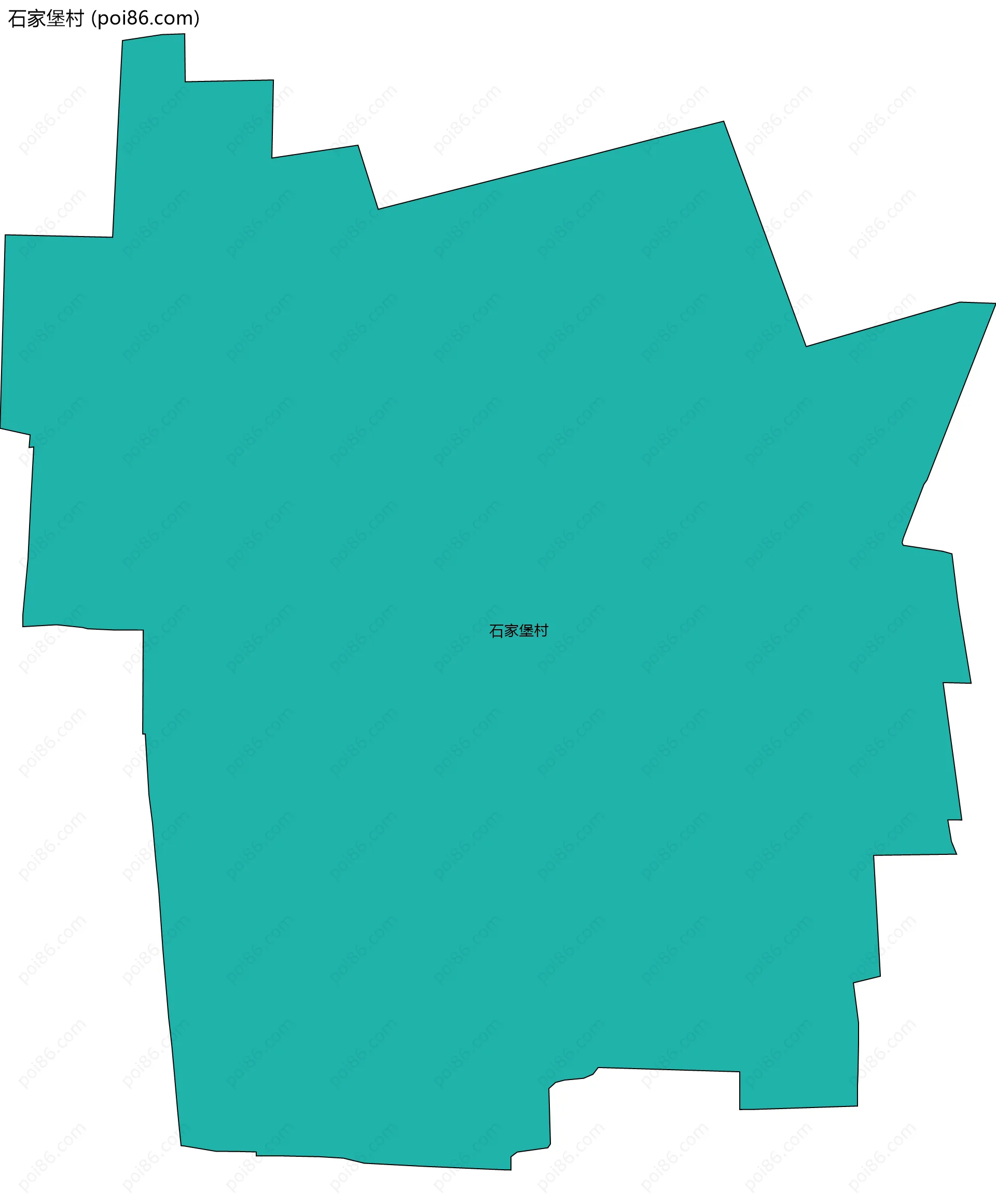 石家堡村边界地图