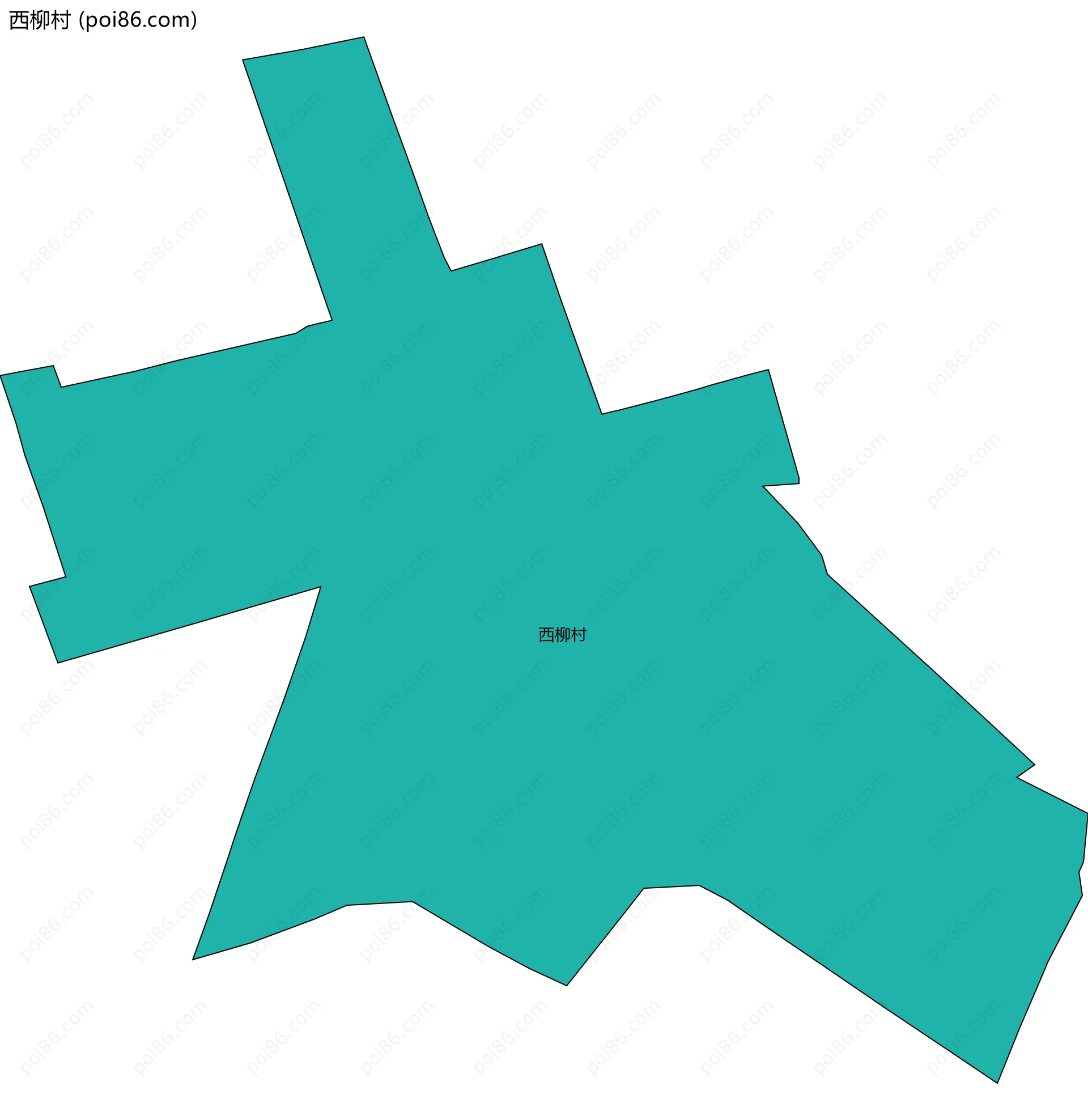 西柳村边界地图