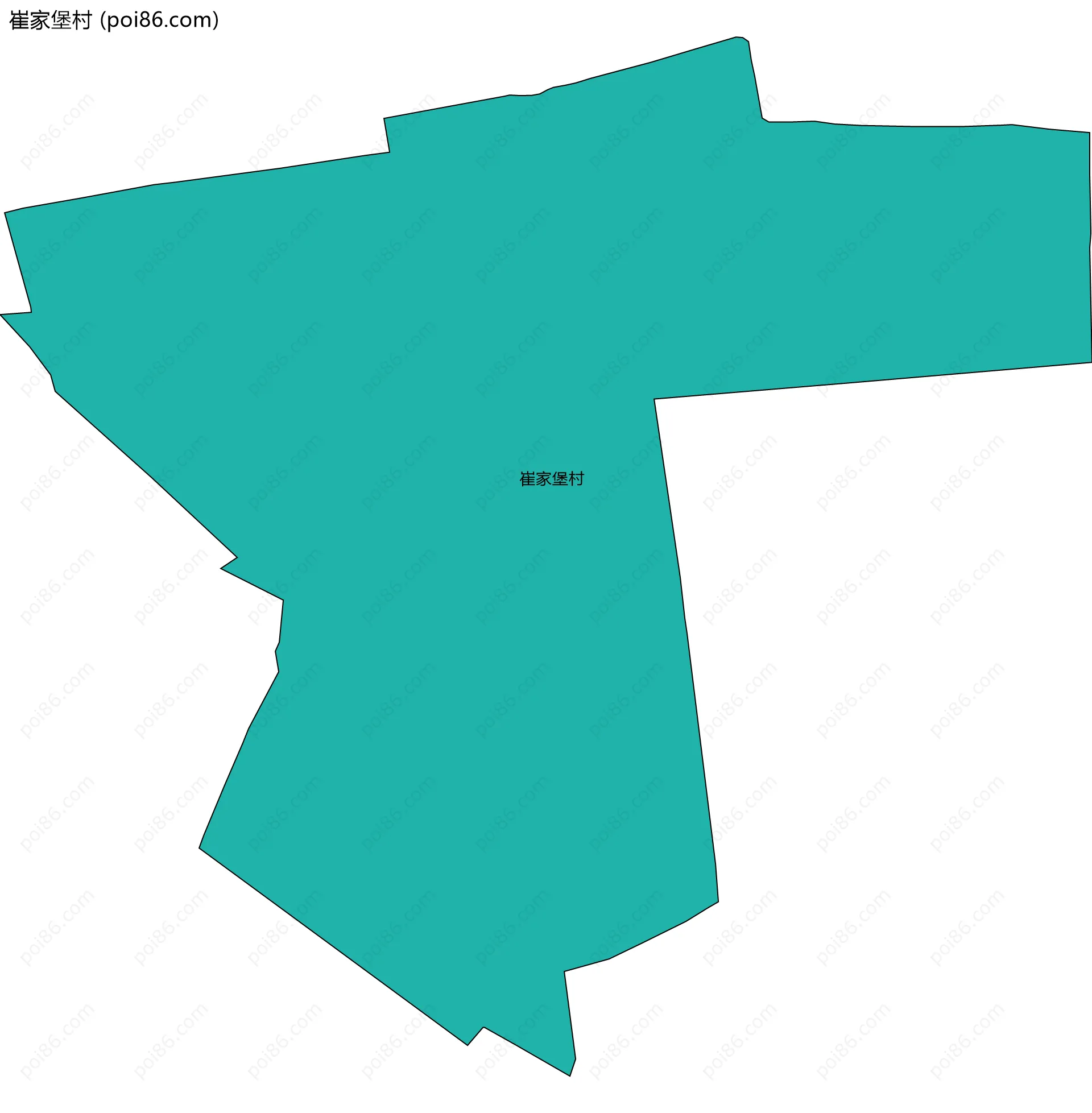 崔家堡村边界地图