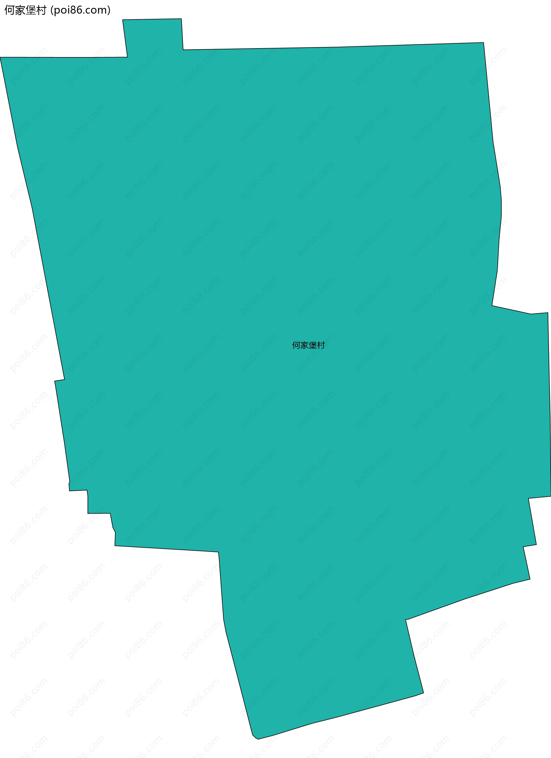 何家堡村边界地图