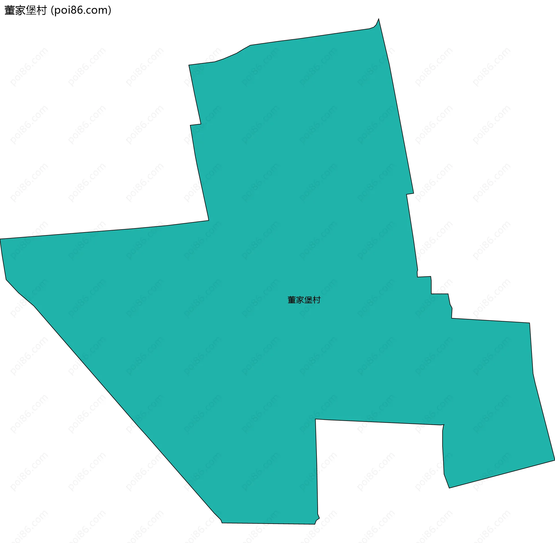 董家堡村边界地图