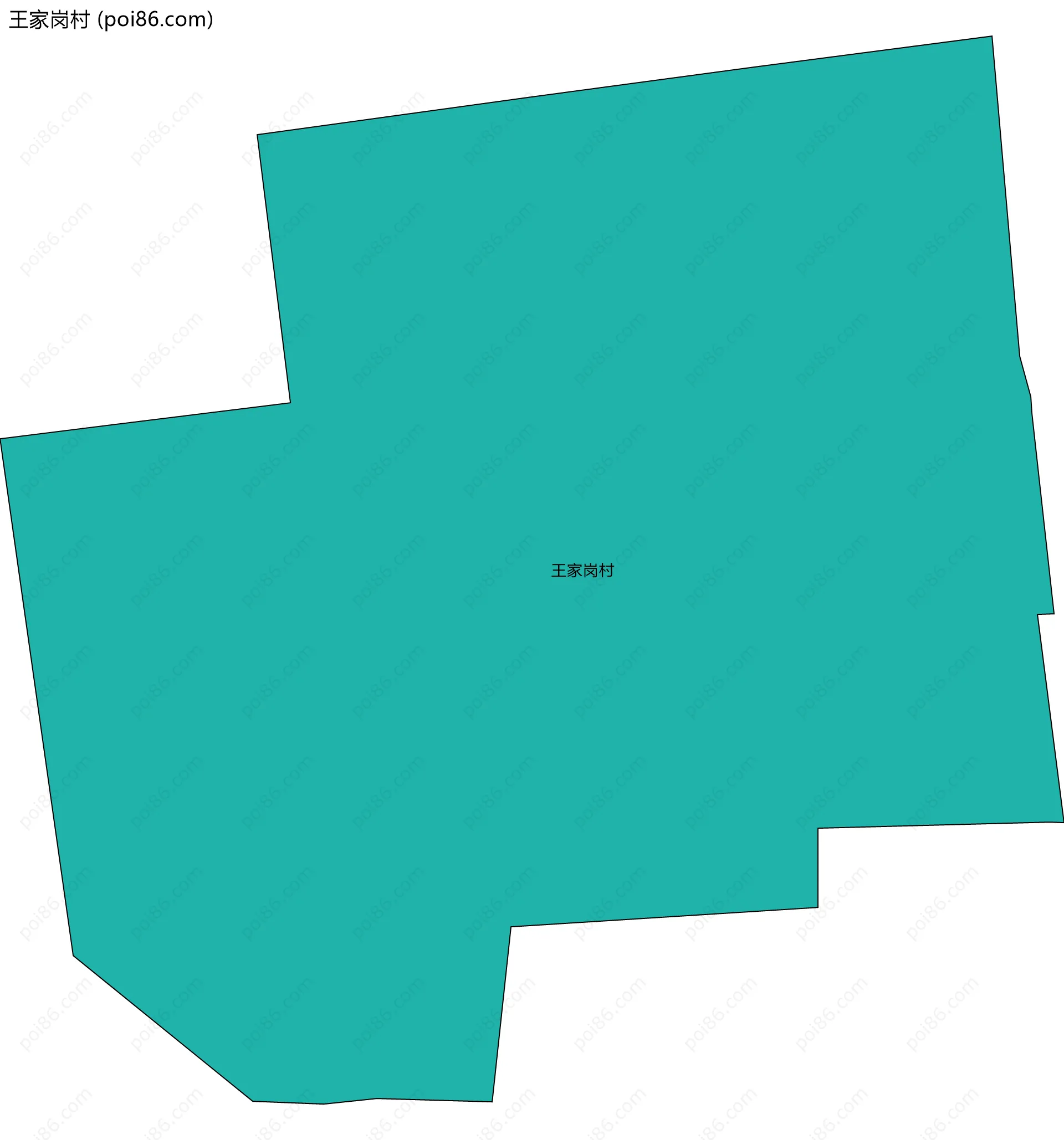 王家岗村边界地图