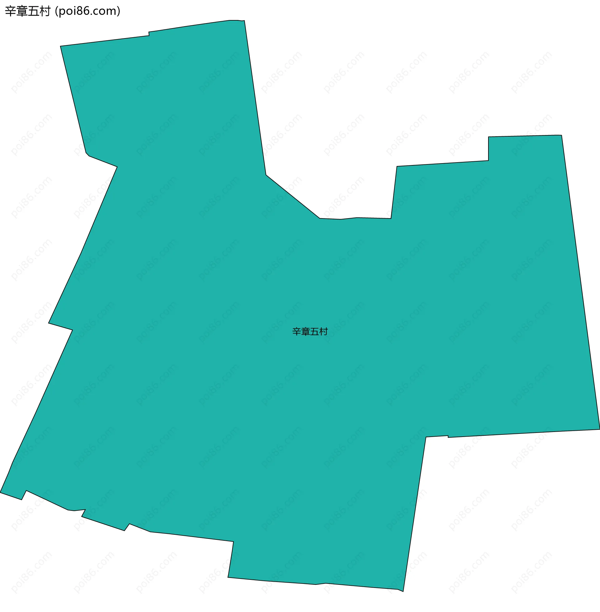 辛章五村边界地图