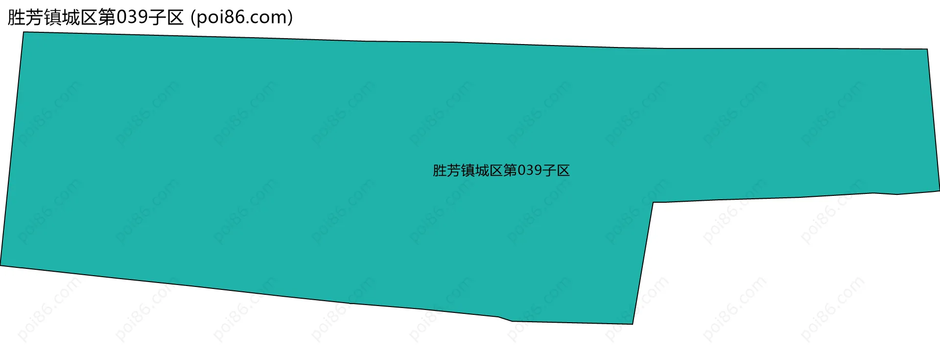 胜芳镇城区第039子区边界地图