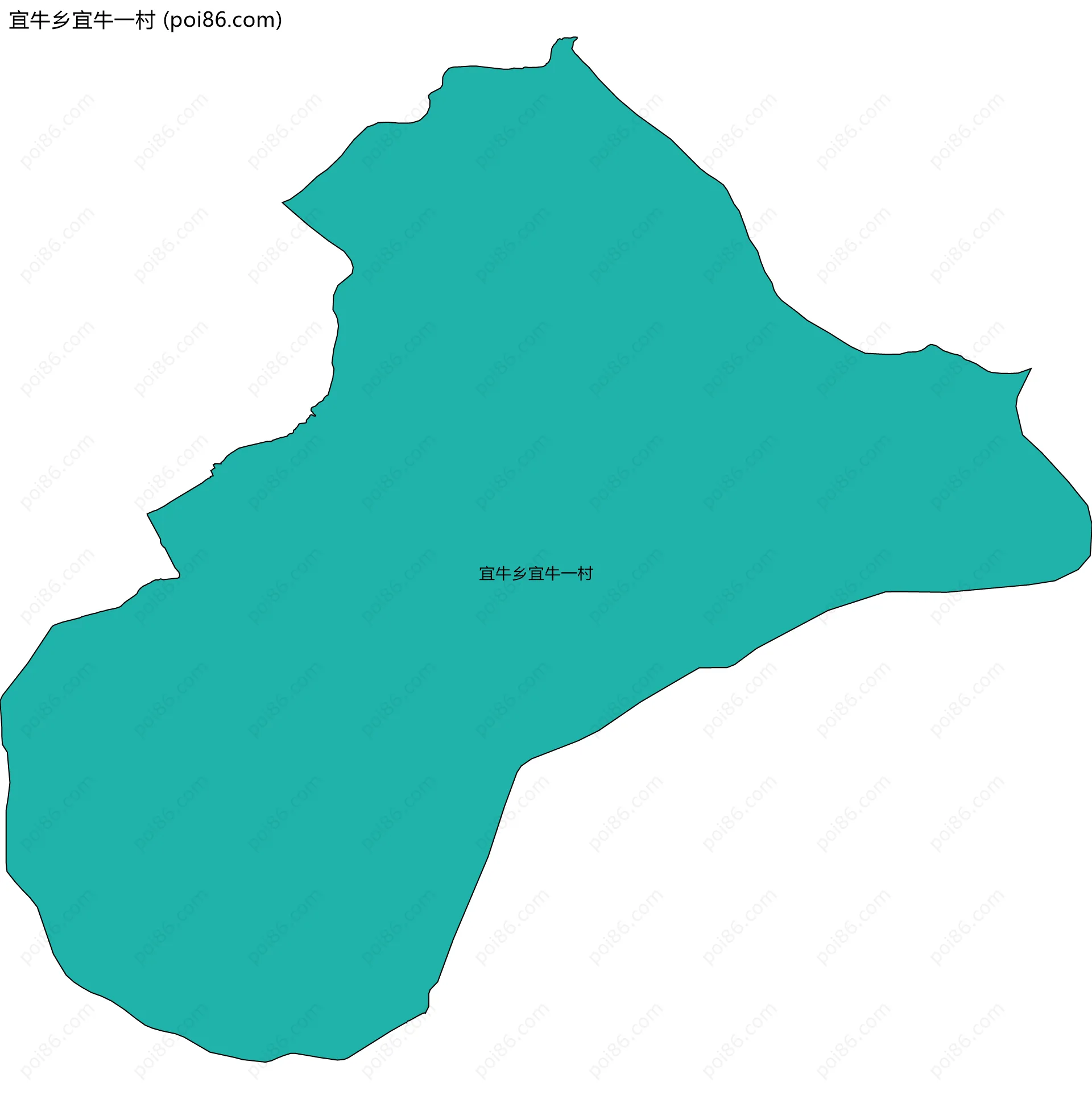 宜牛乡宜牛一村边界地图