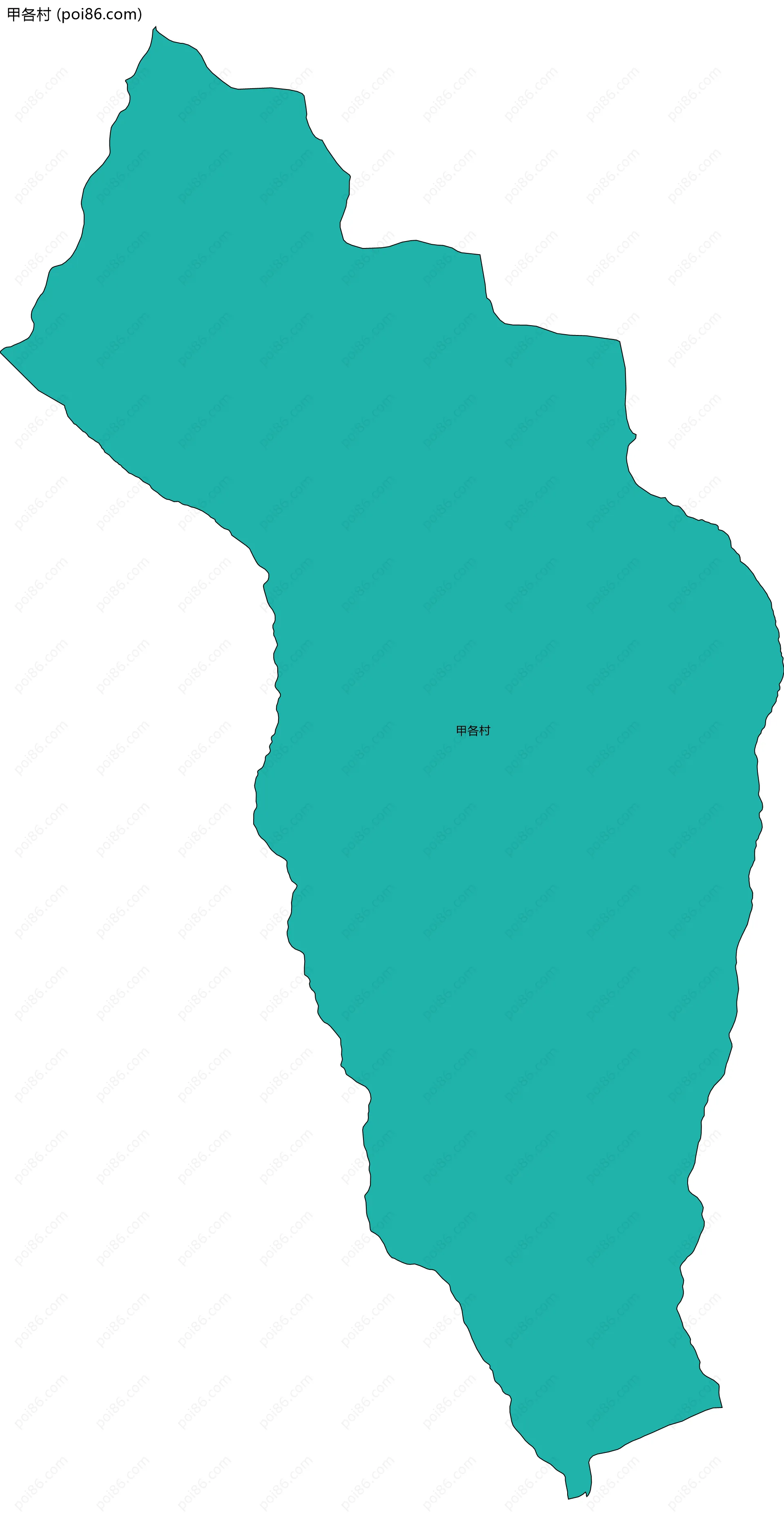 甲各村边界地图