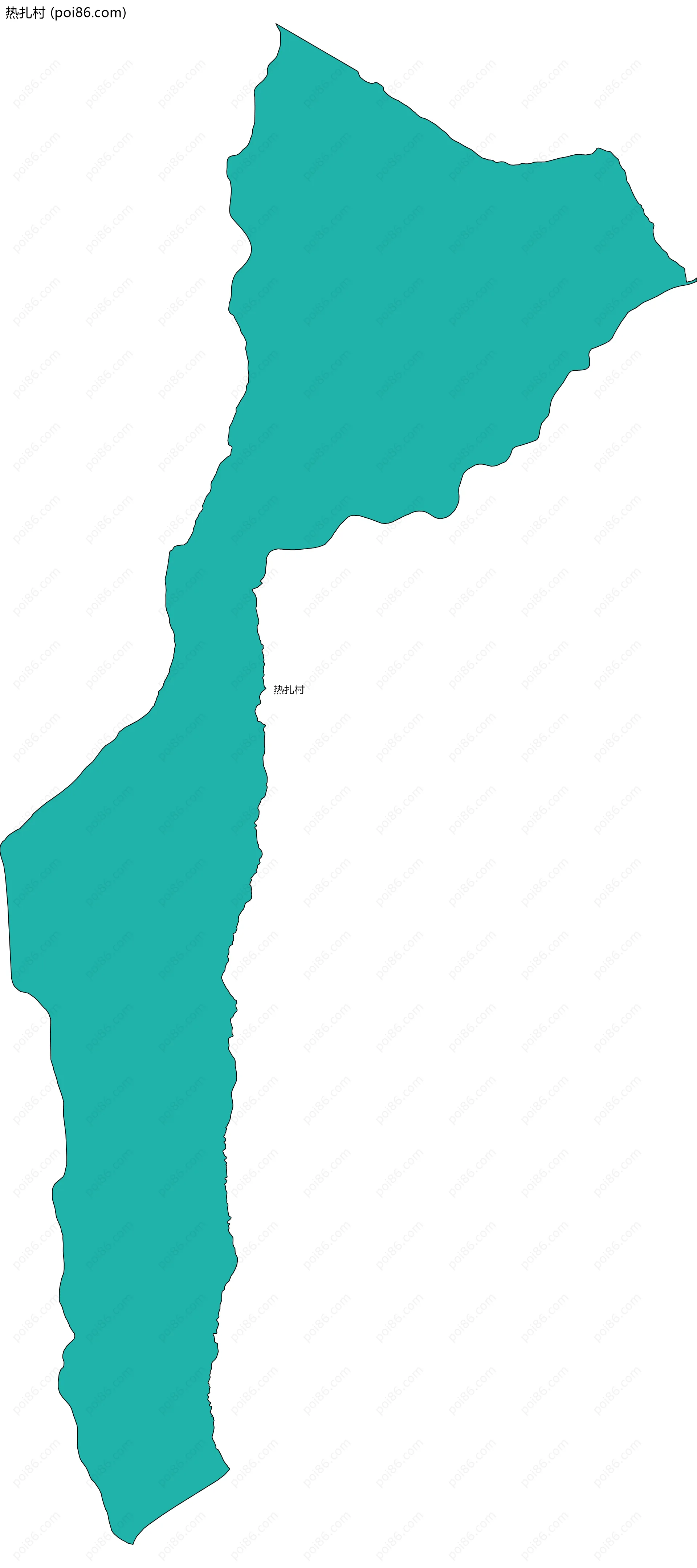 热扎村边界地图