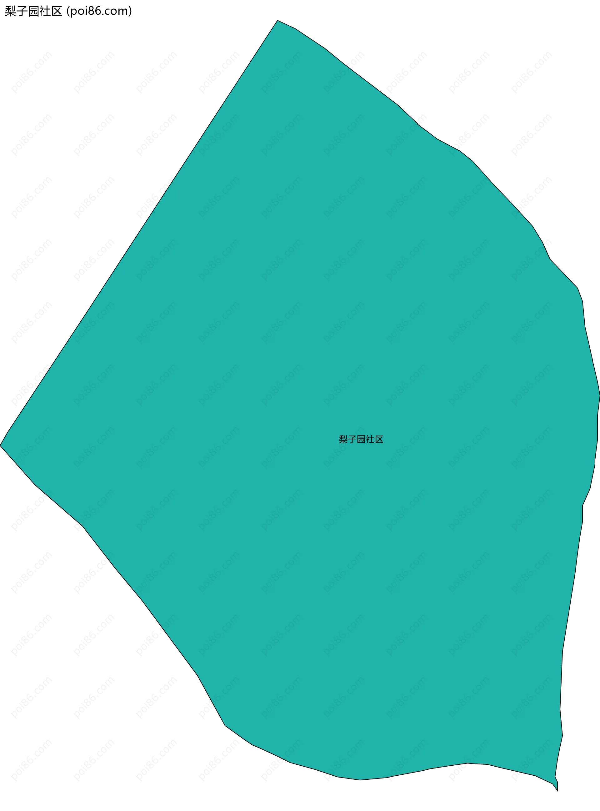 梨子园社区边界地图