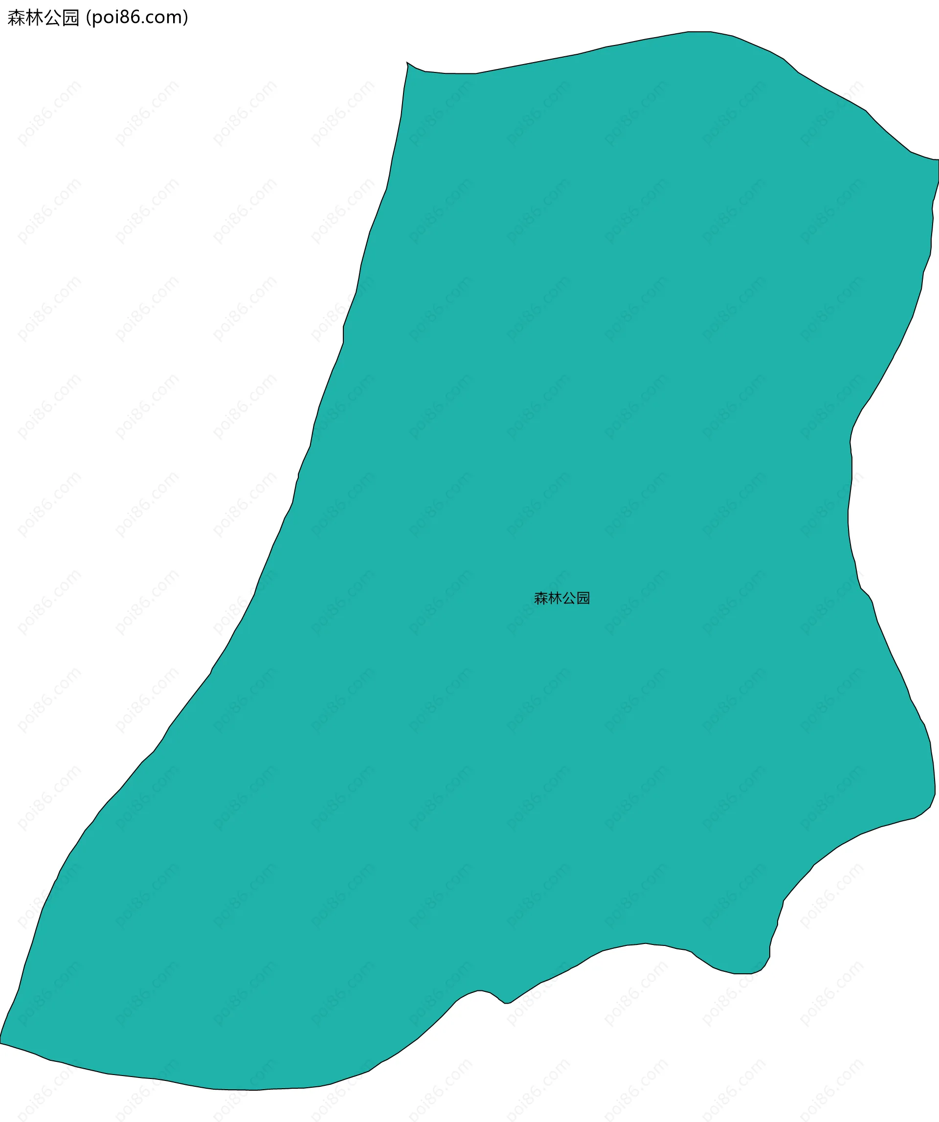 森林公园边界地图