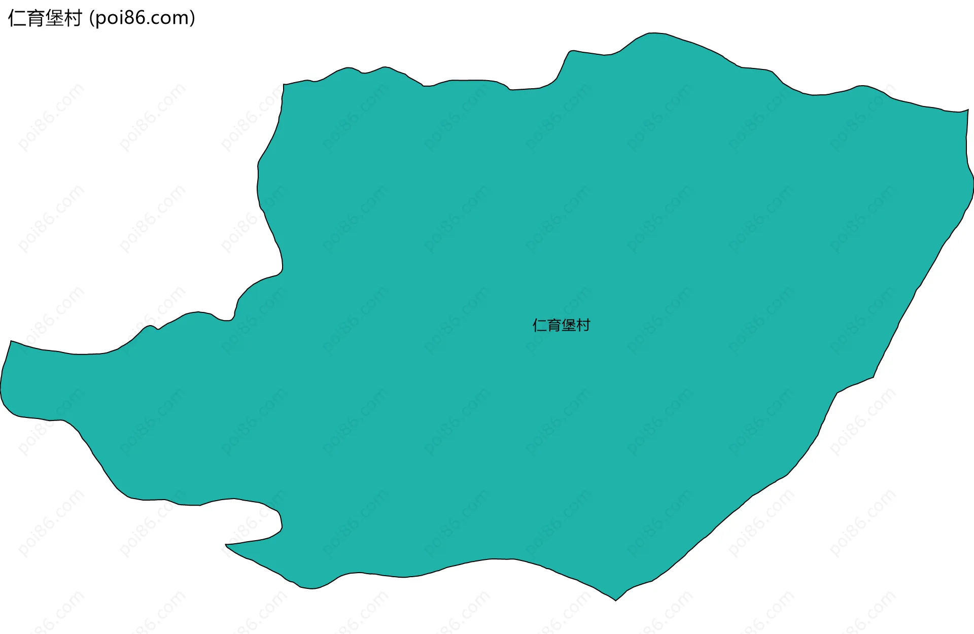 仁育堡村边界地图