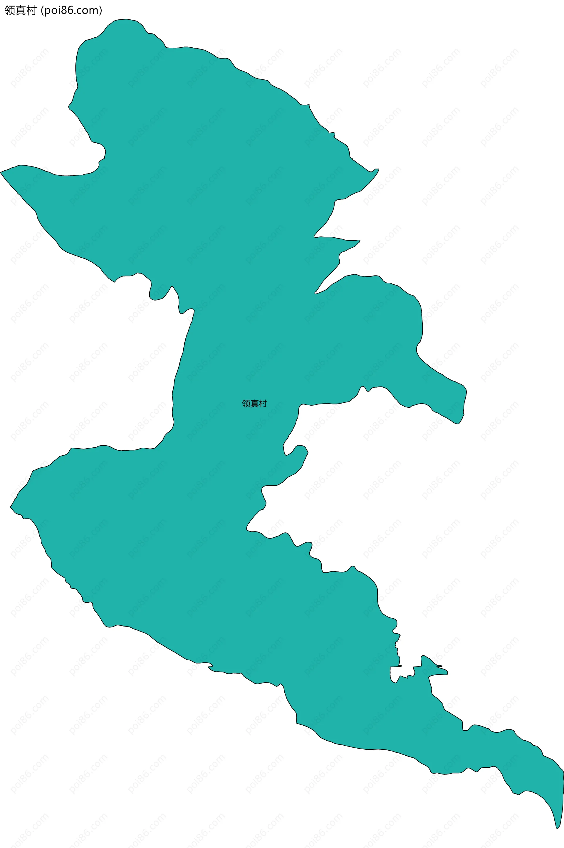 领真村边界地图
