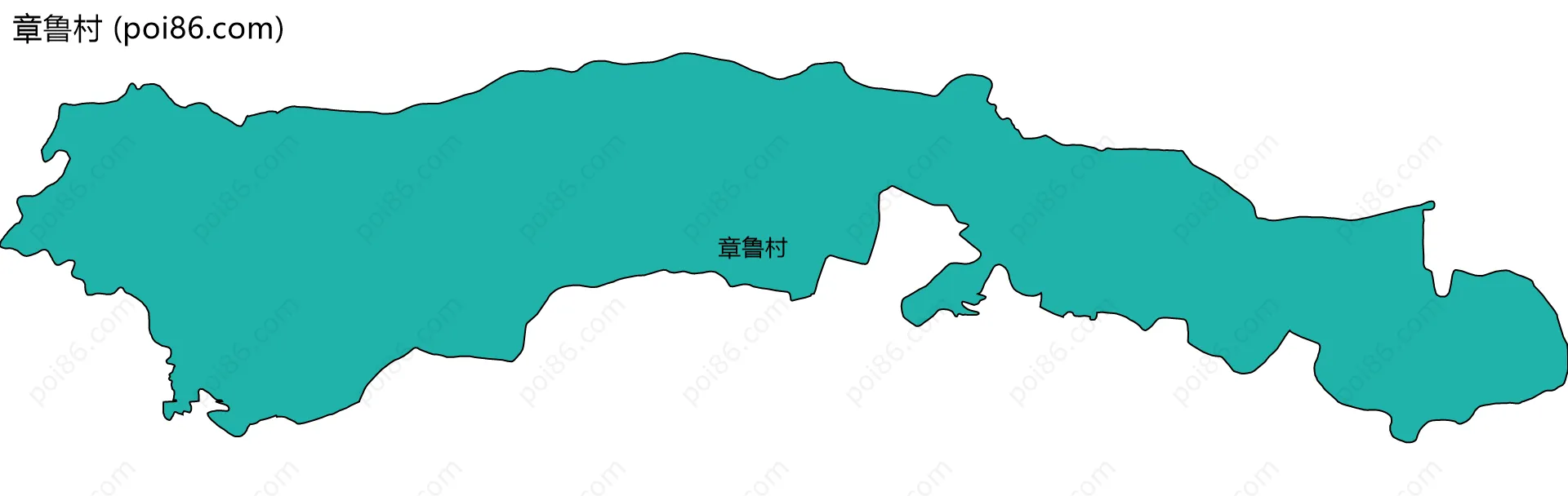 章鲁村边界地图