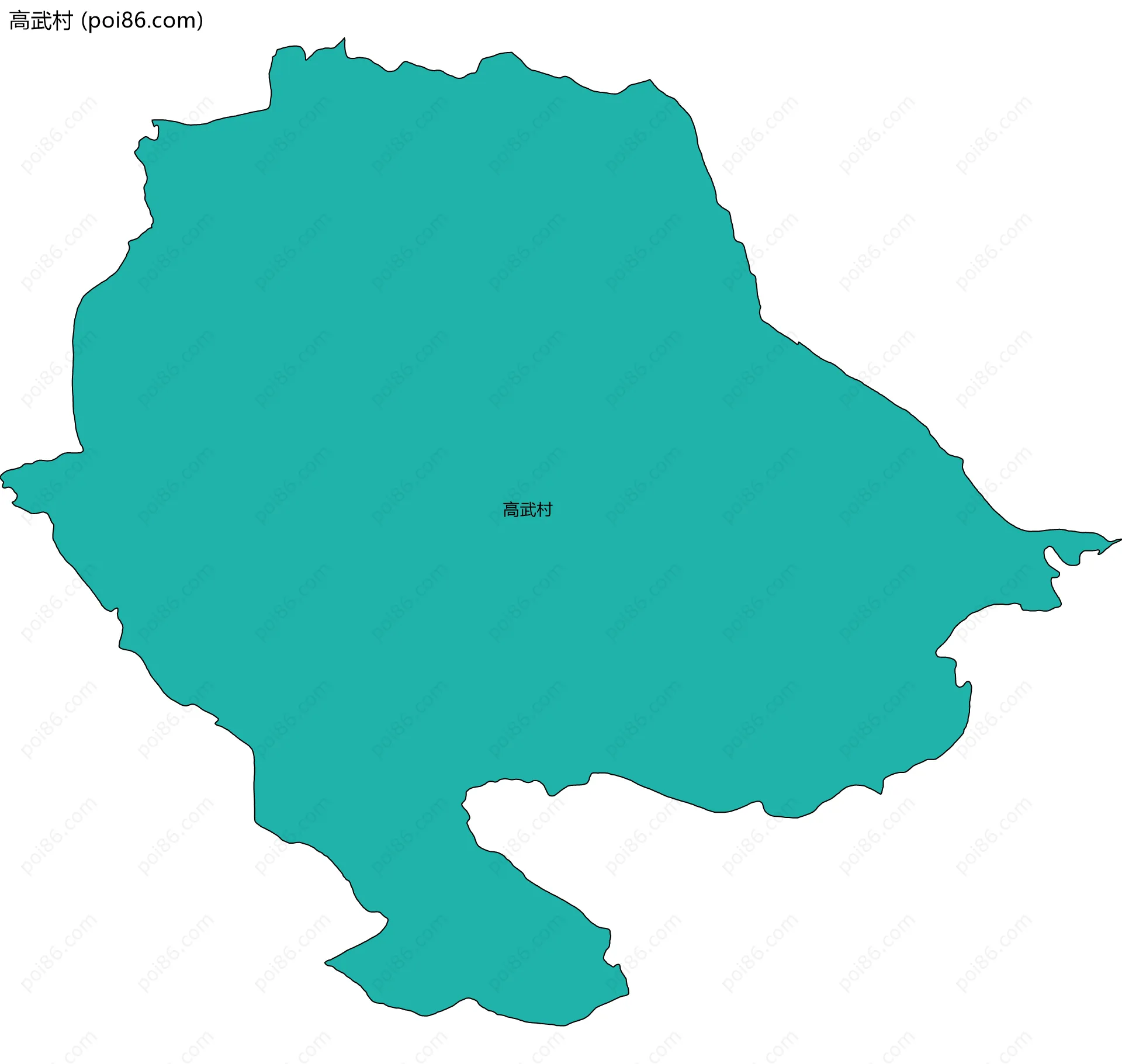 高武村边界地图