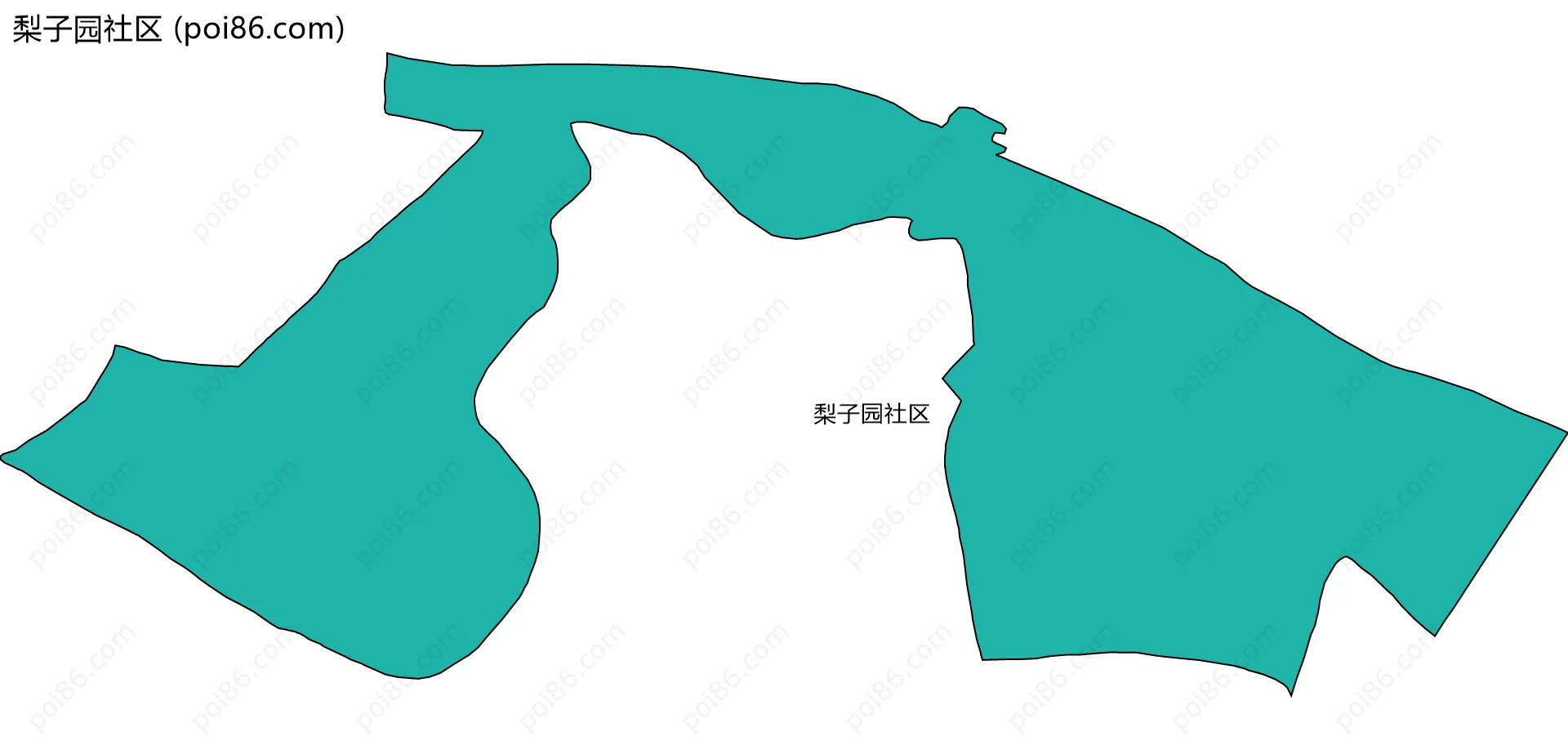 梨子园社区边界地图