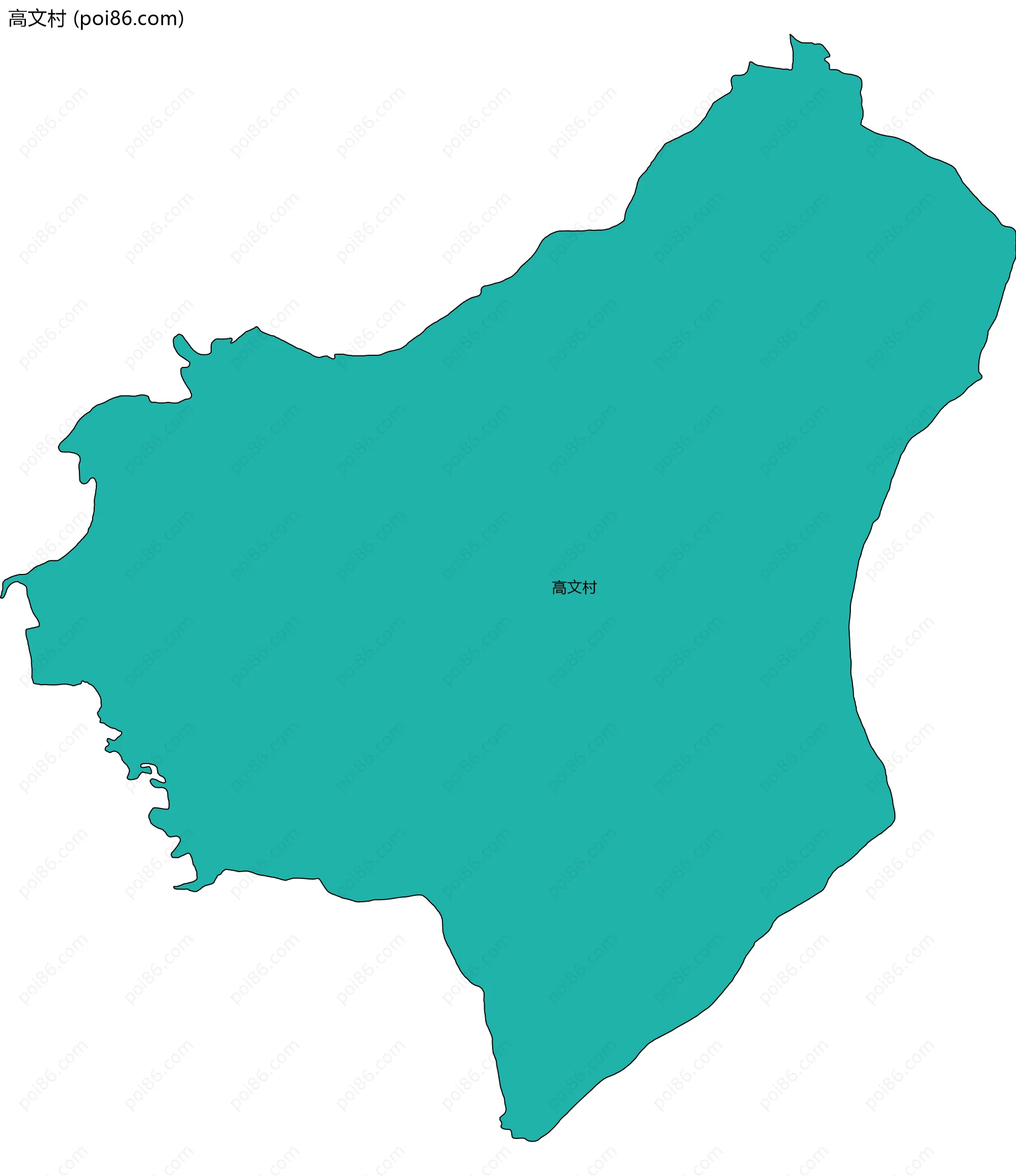 高文村边界地图