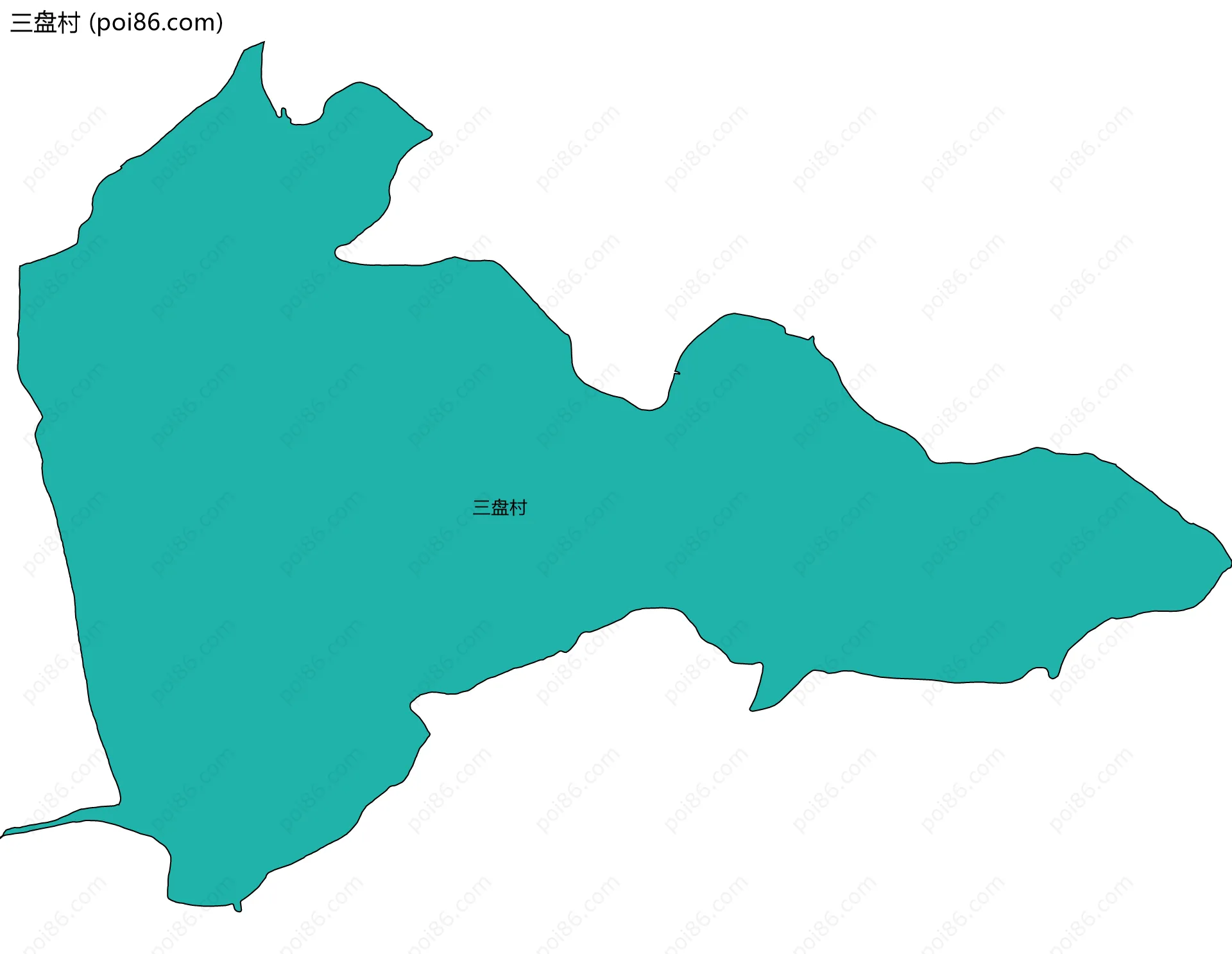 三盘村边界地图