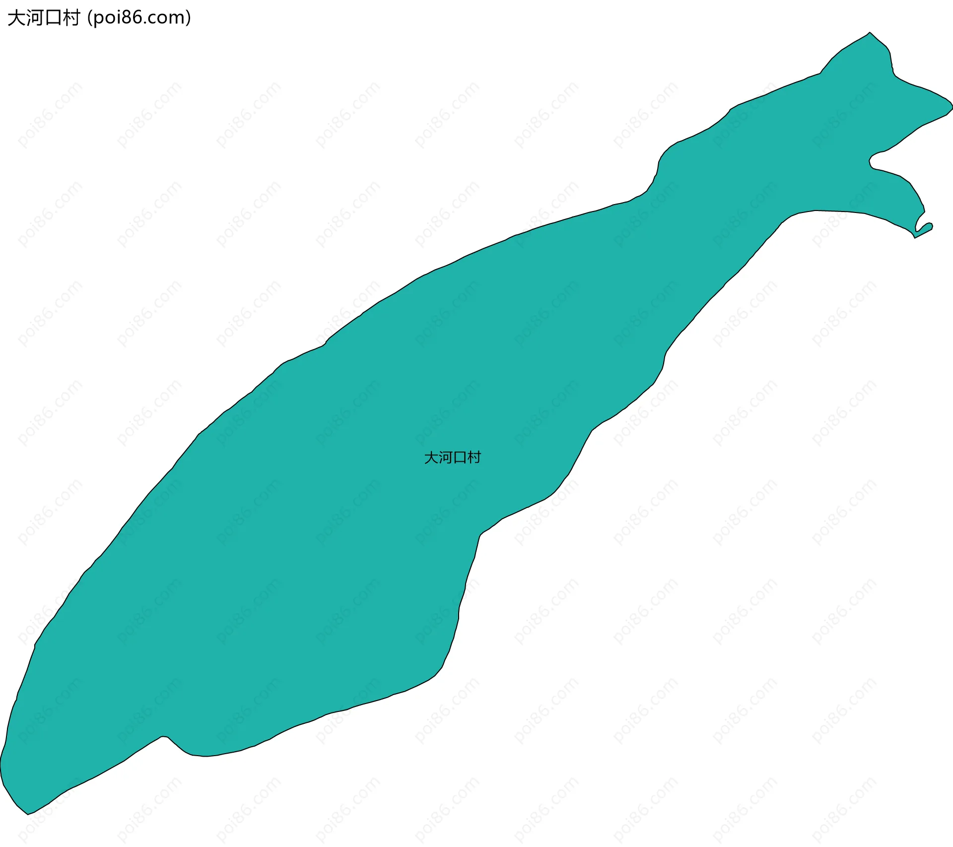 大河口村边界地图