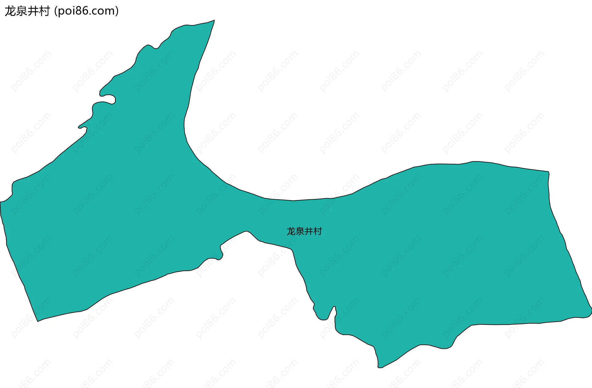 龙泉井村边界地图