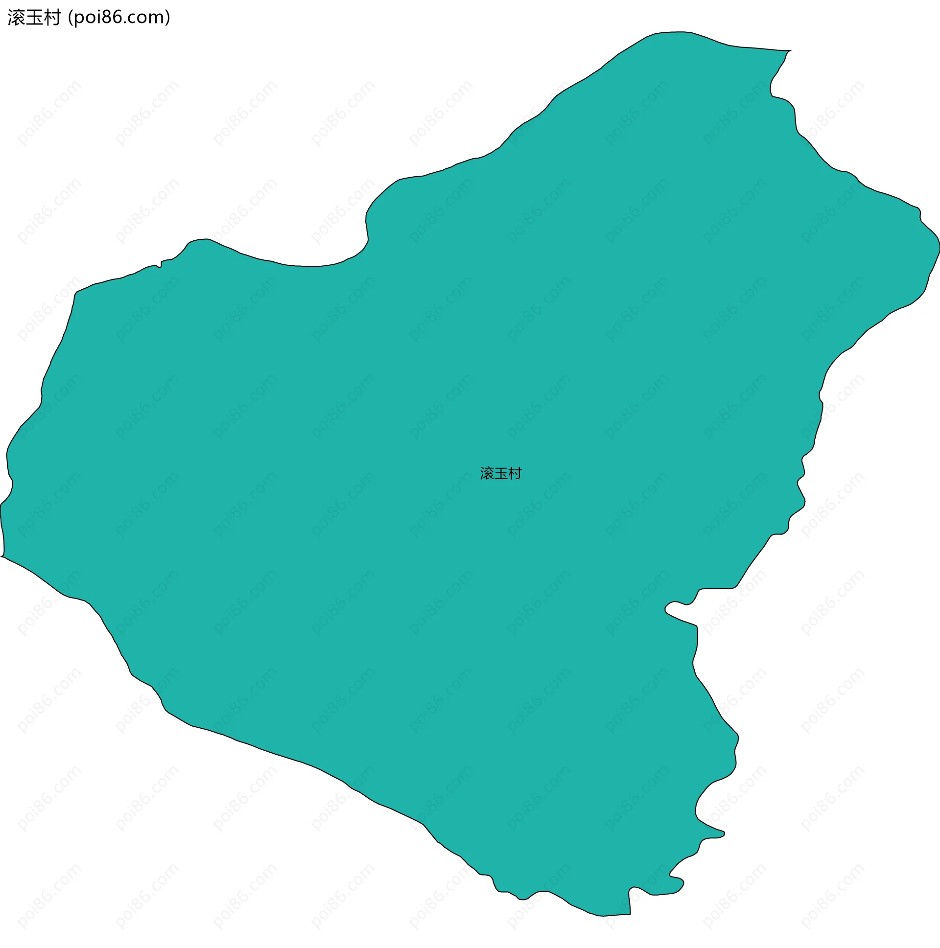 滚玉村边界地图