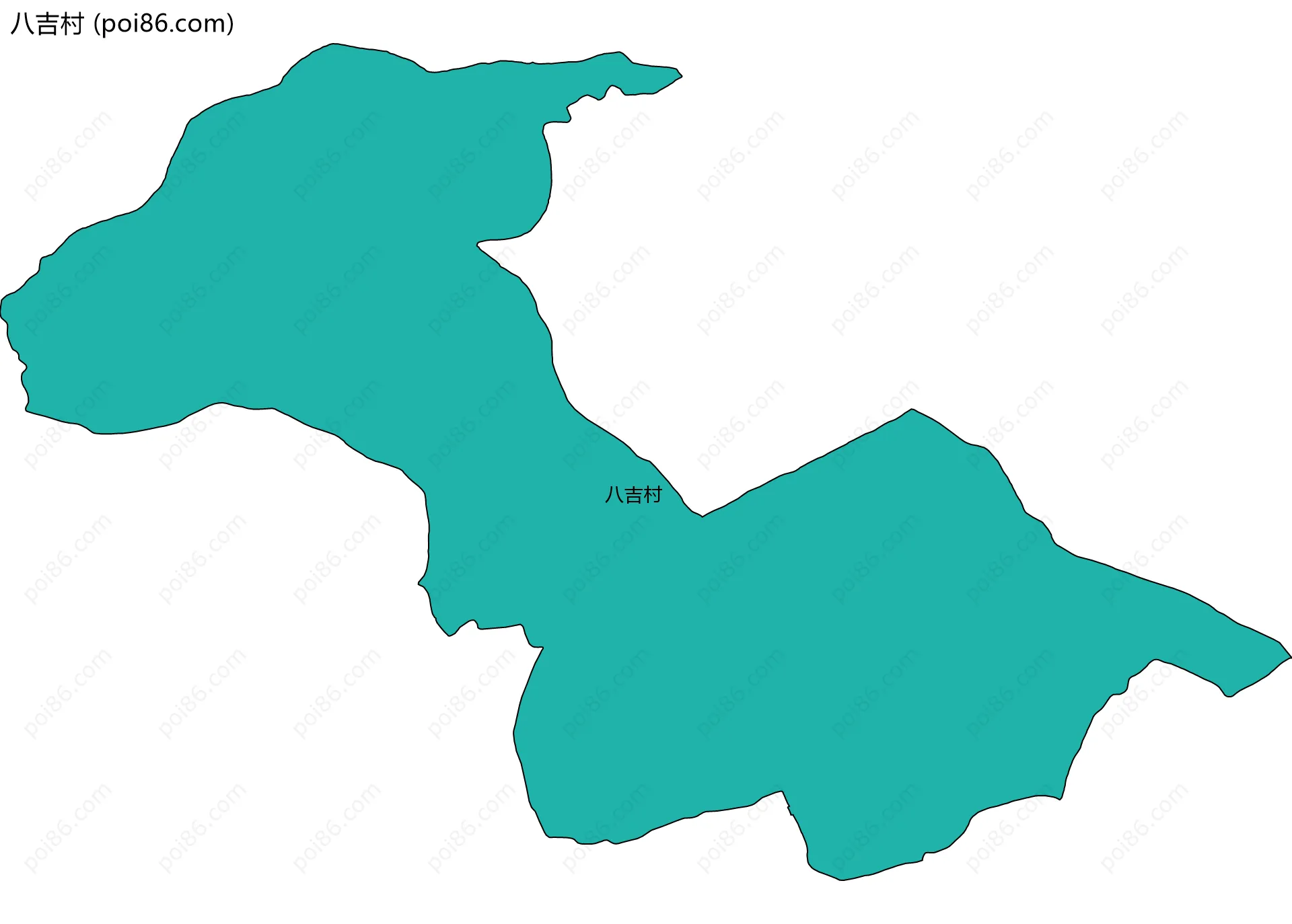 八吉村边界地图