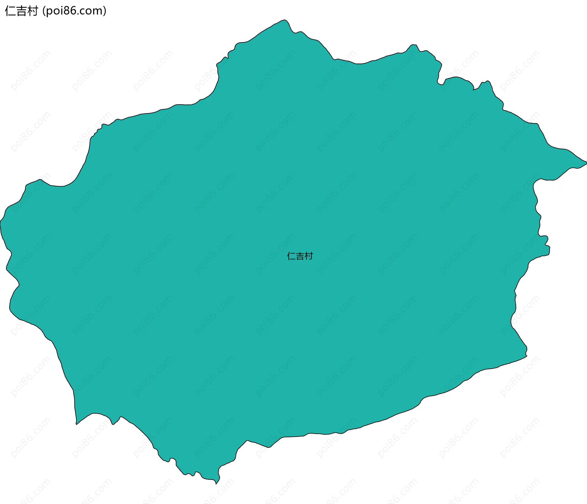 仁吉村边界地图