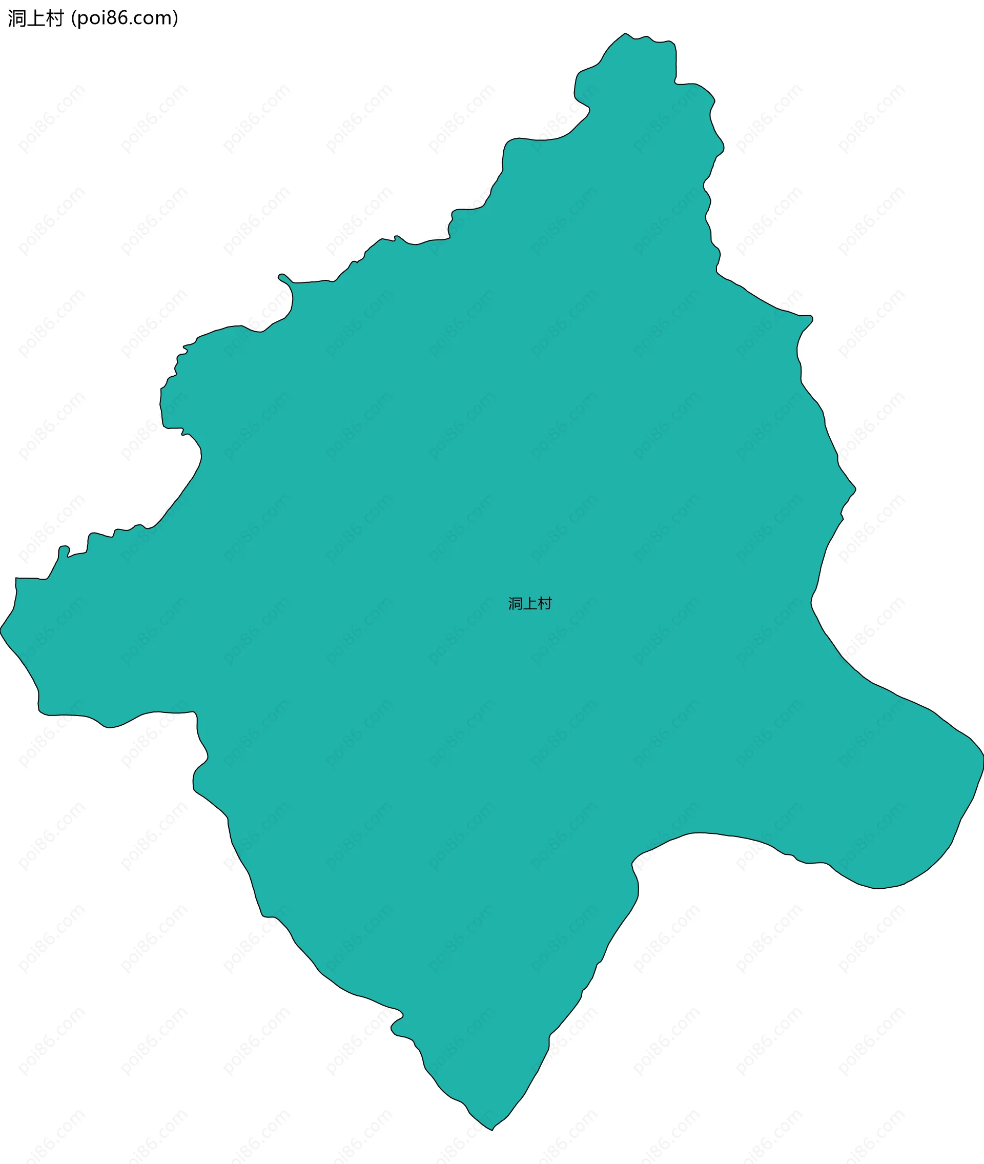 洞上村边界地图