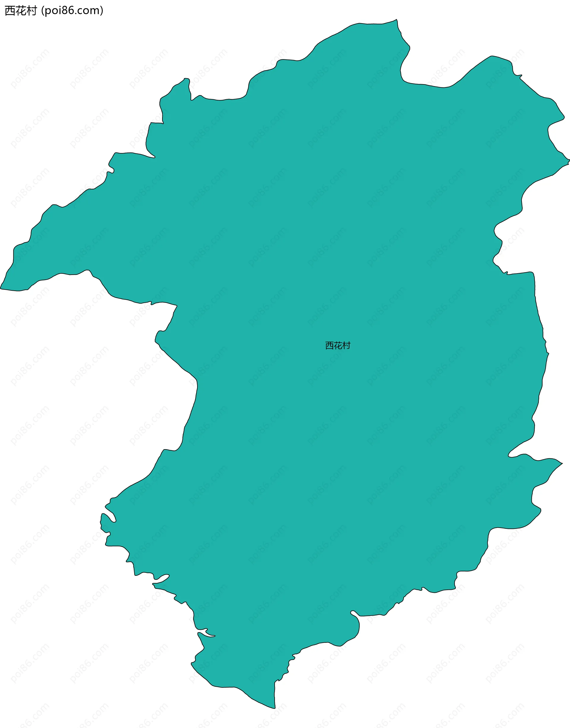 西花村边界地图