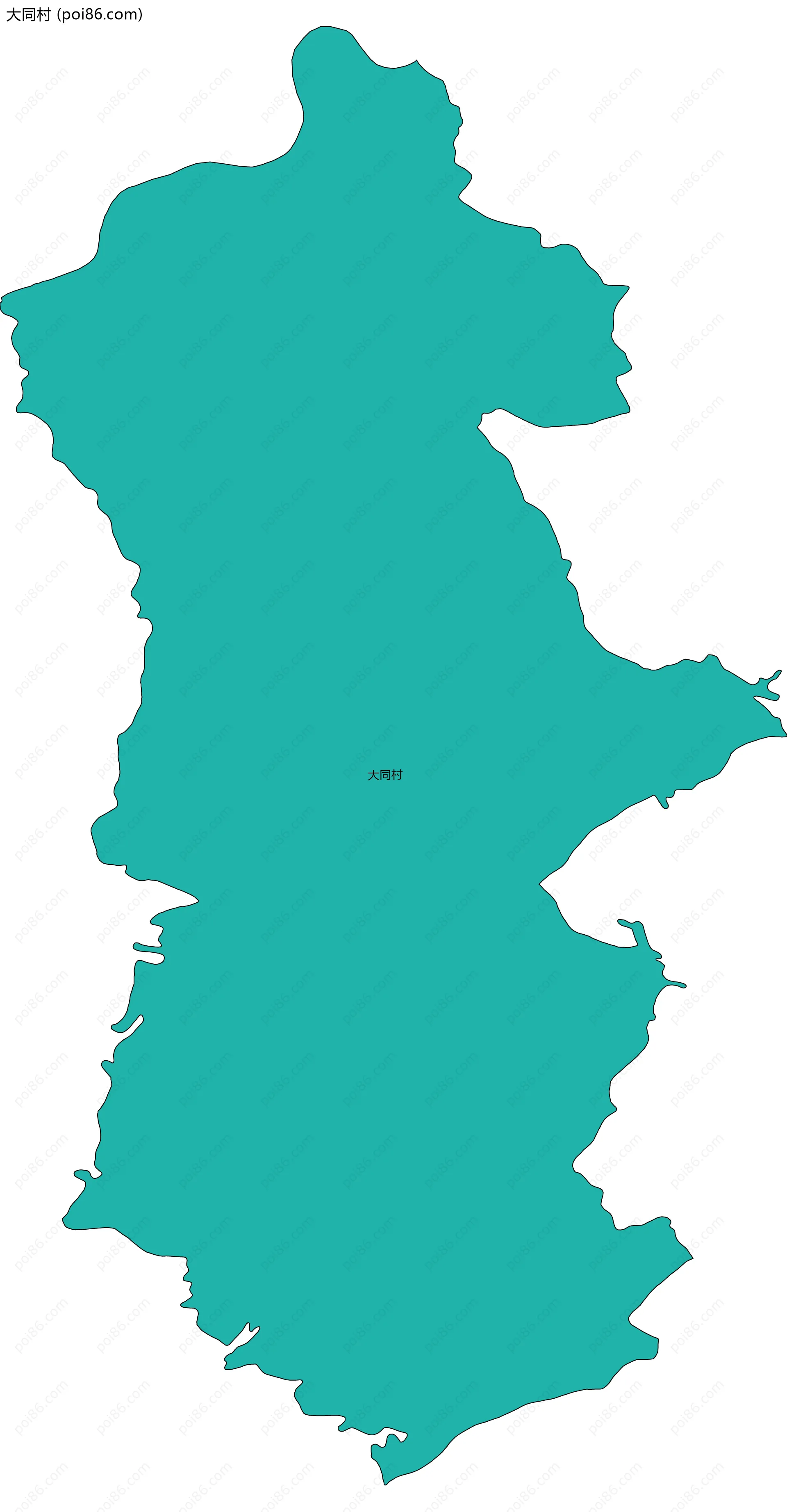 大同村边界地图