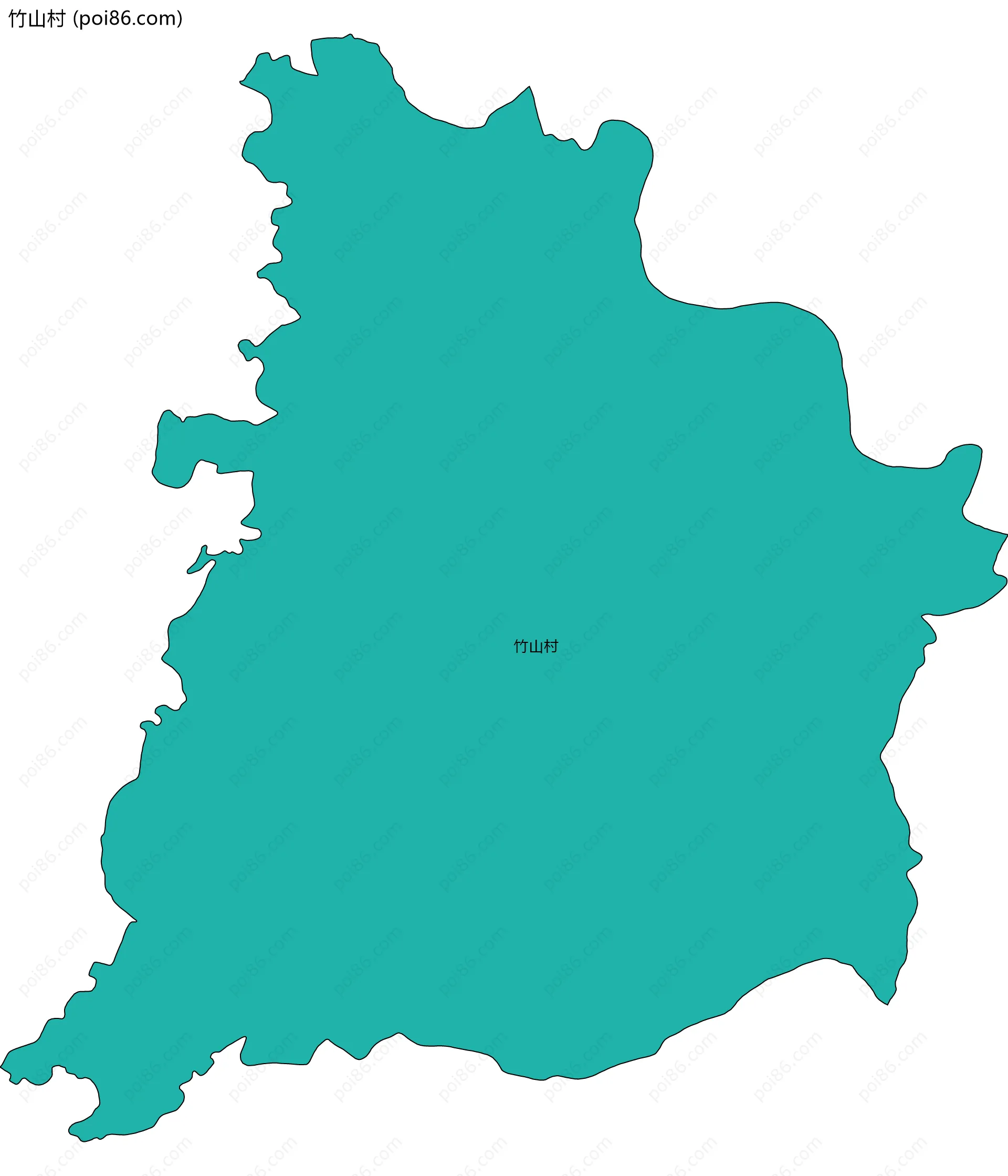 竹山村边界地图