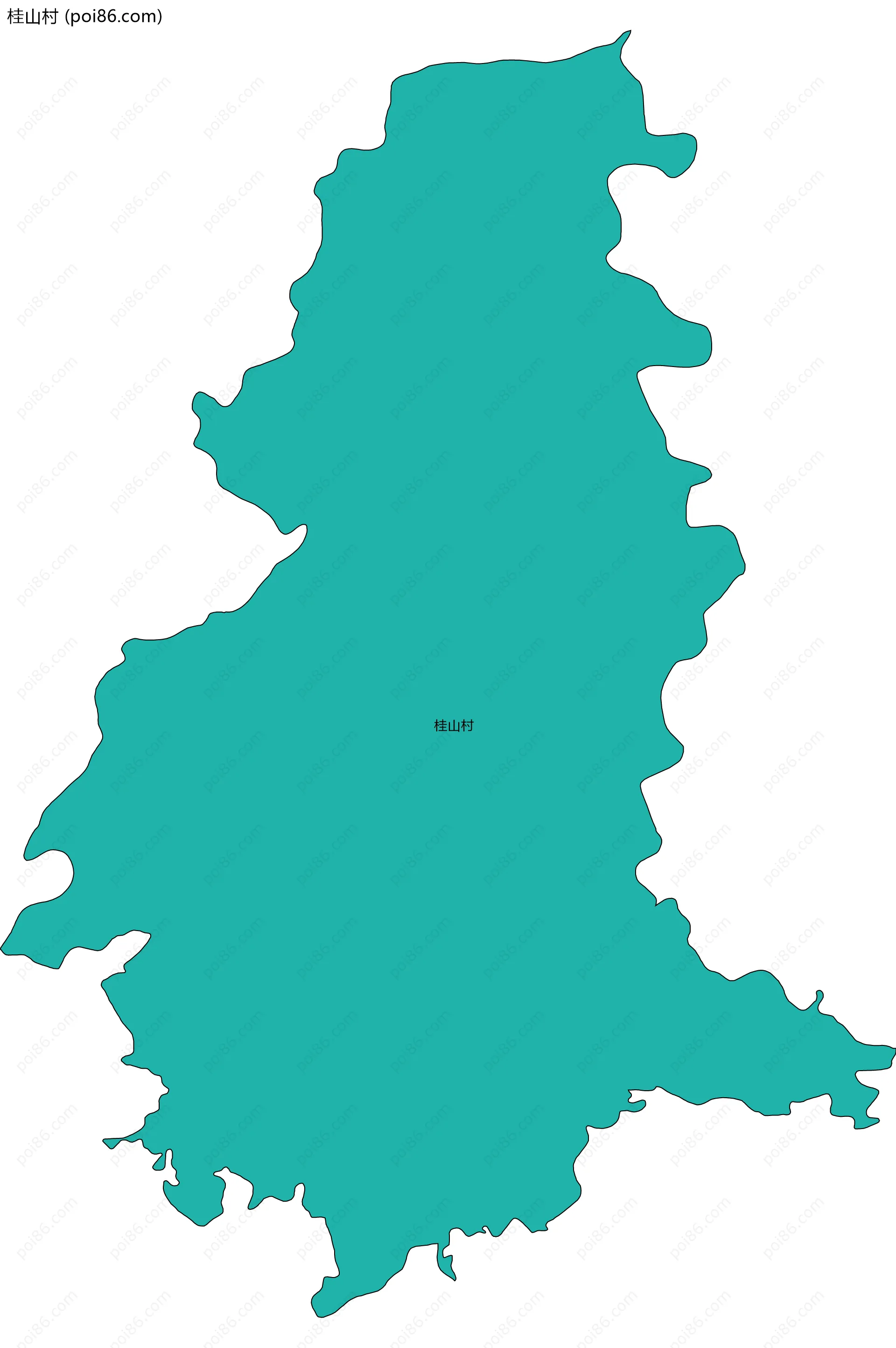桂山村边界地图