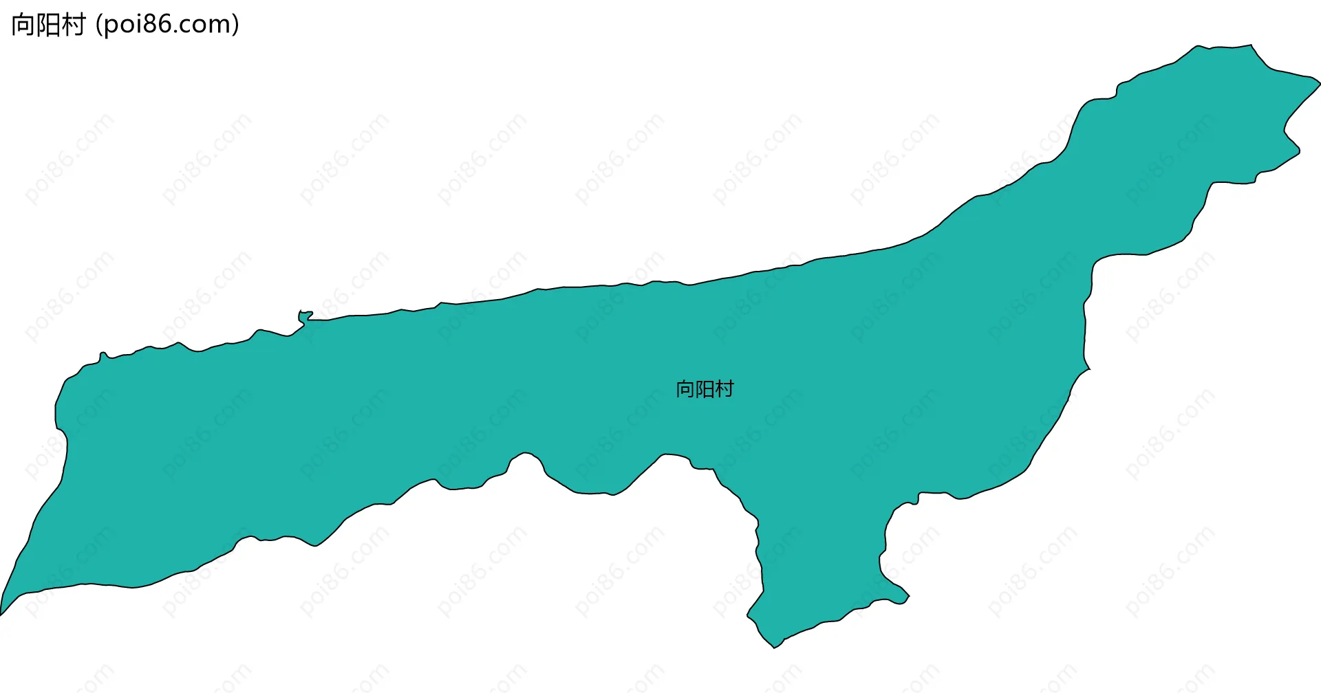 向阳村边界地图