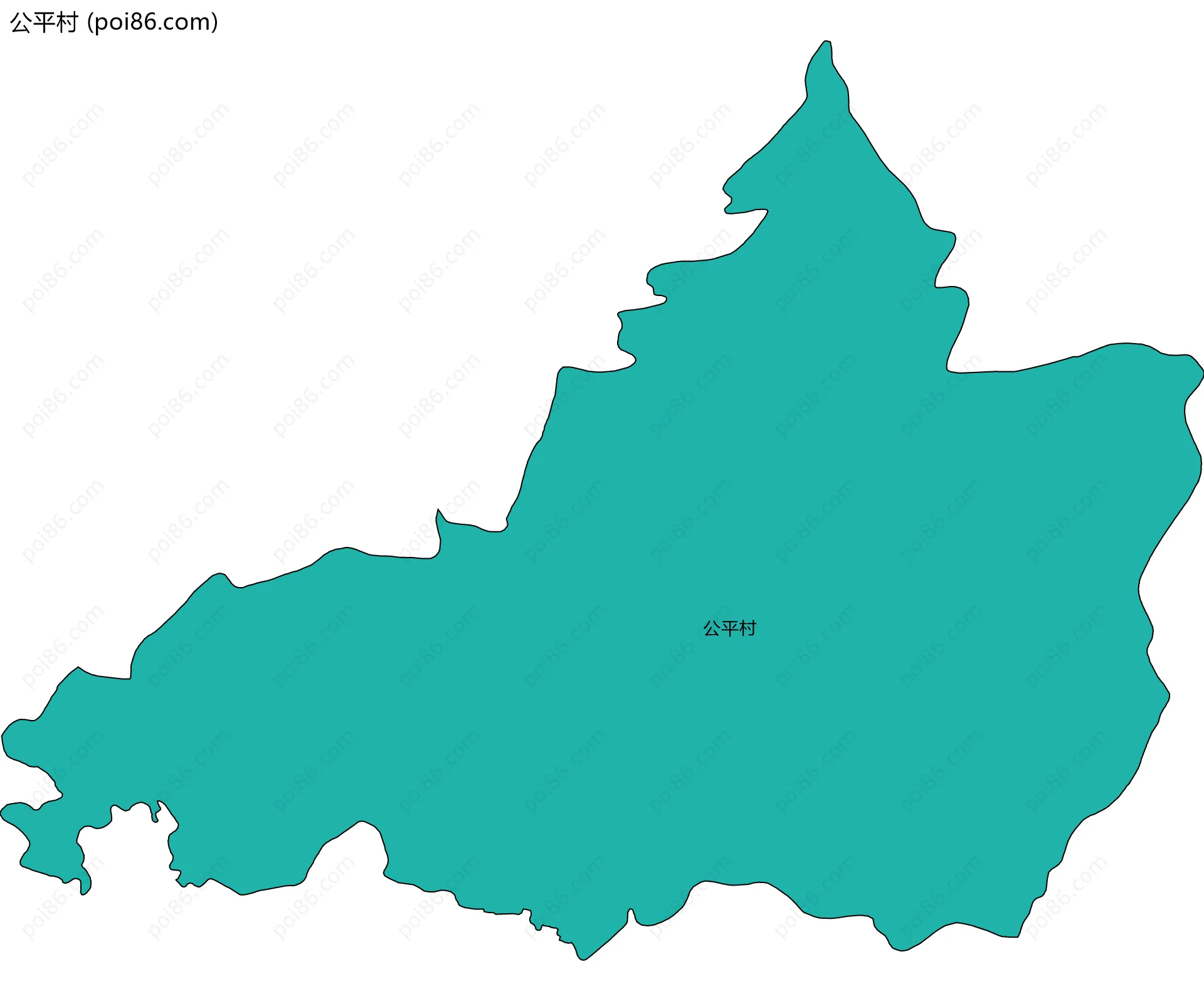 公平村边界地图