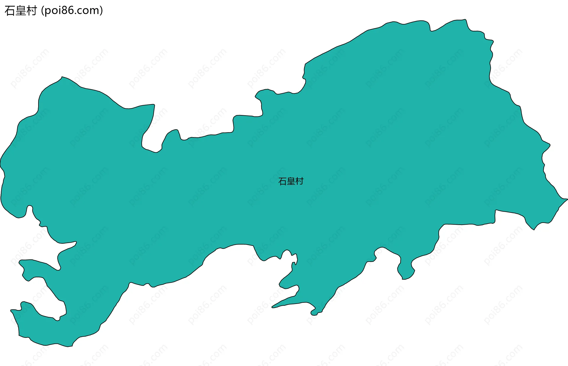 石皇村边界地图
