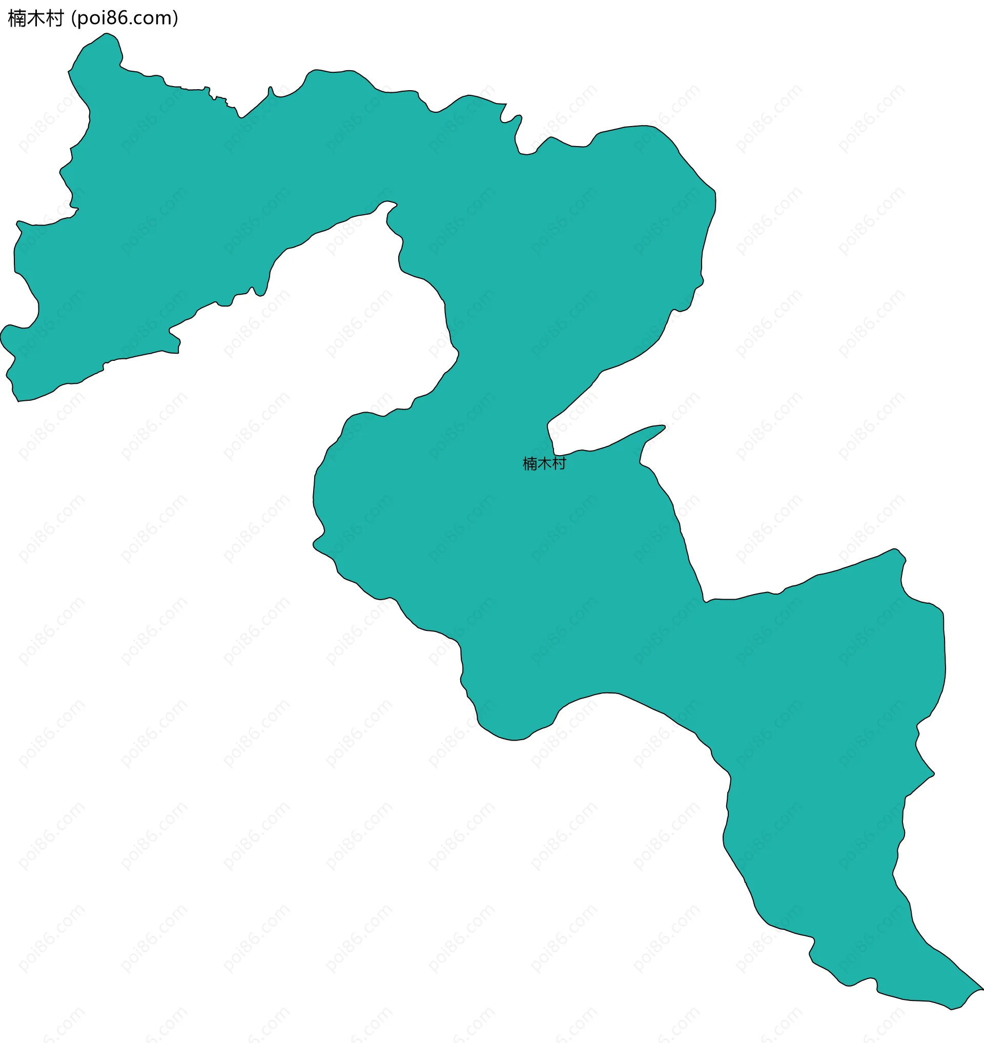楠木村边界地图