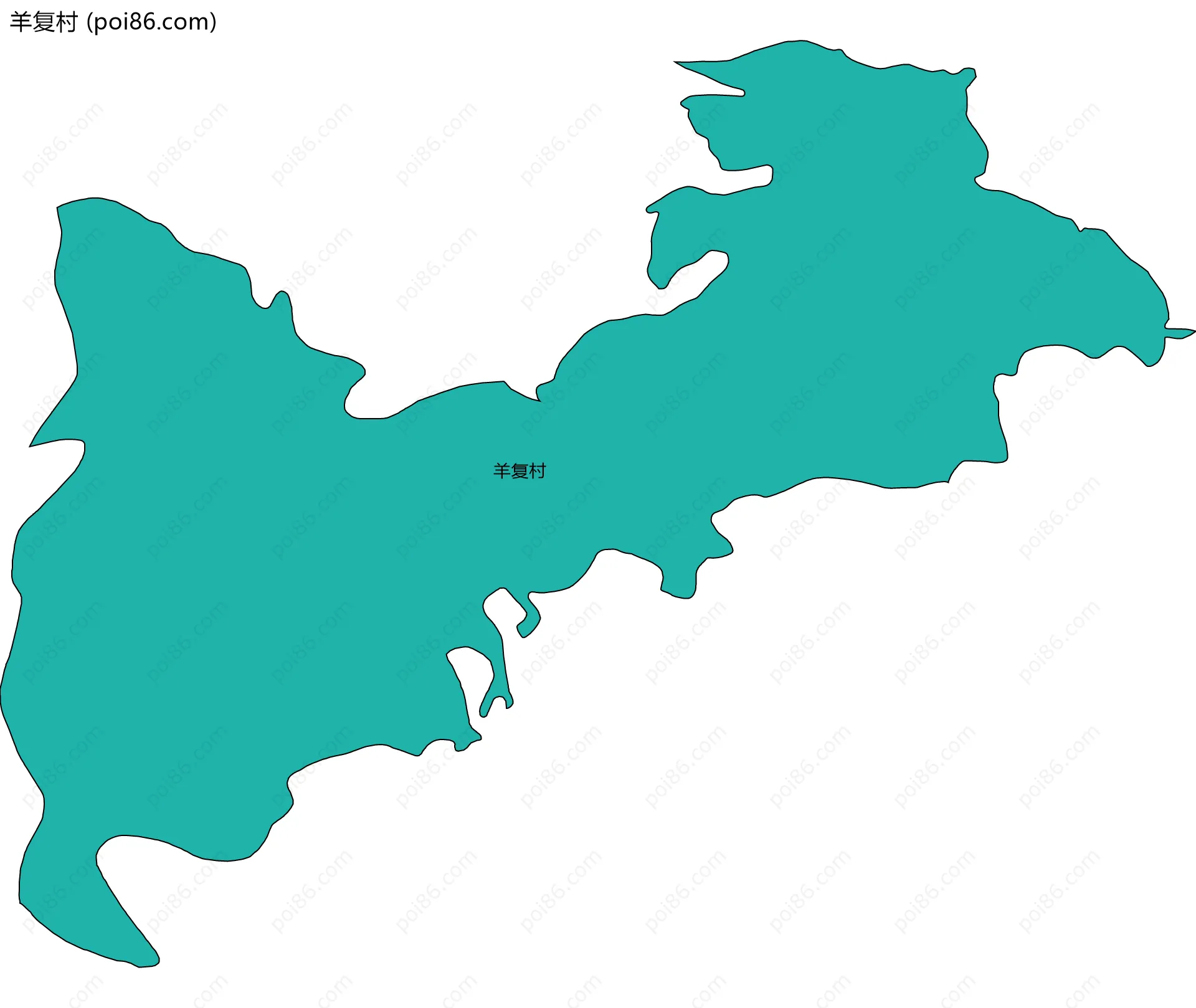 羊复村边界地图