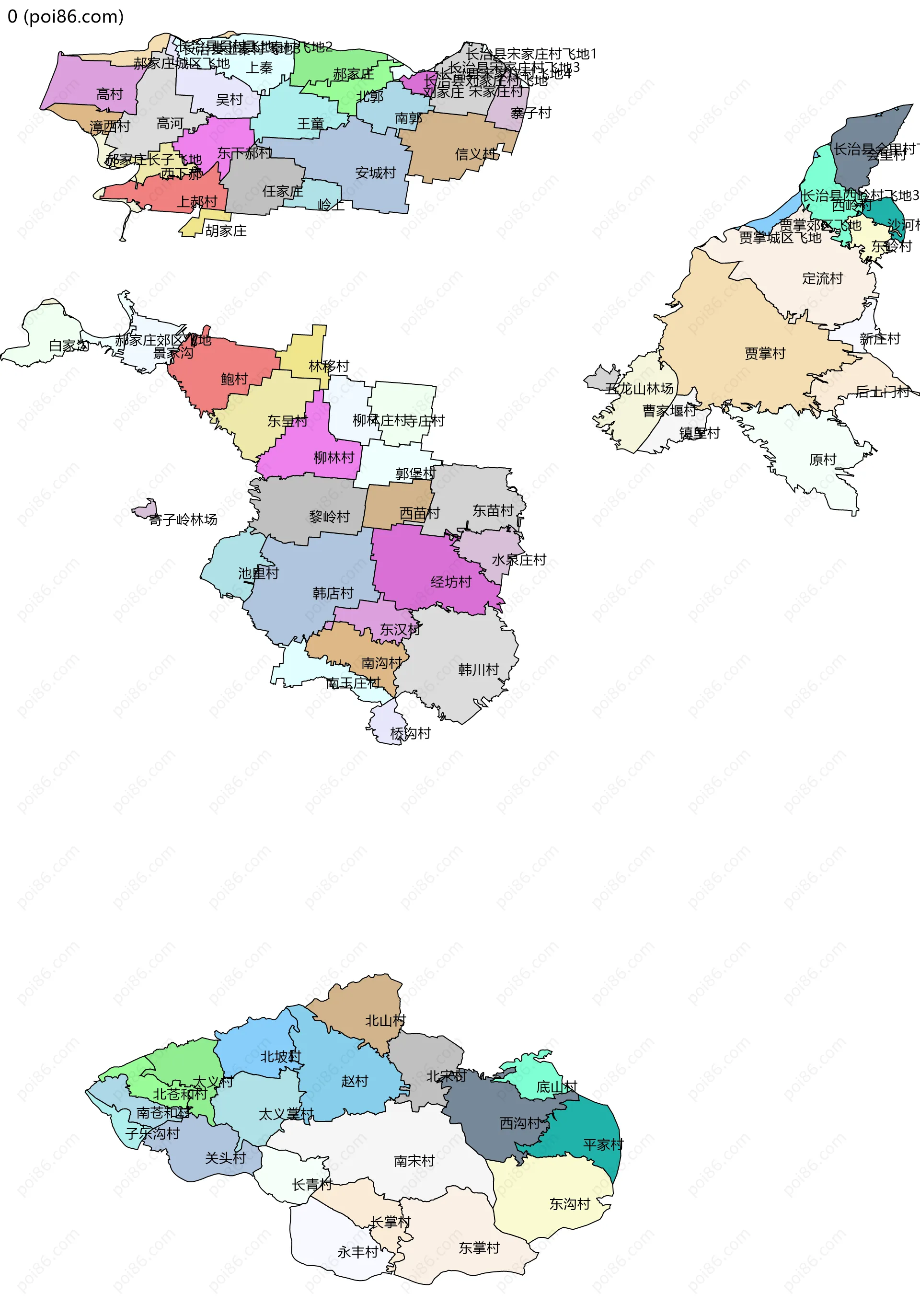 0边界地图(五级行政区划)