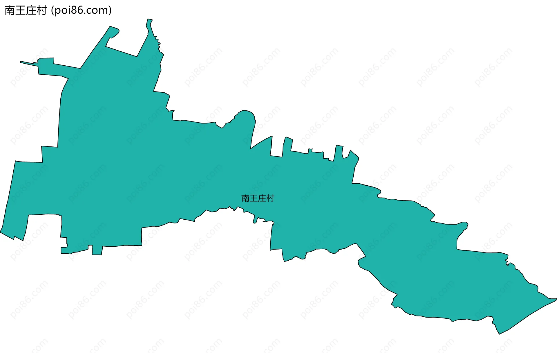 南王庄村边界地图
