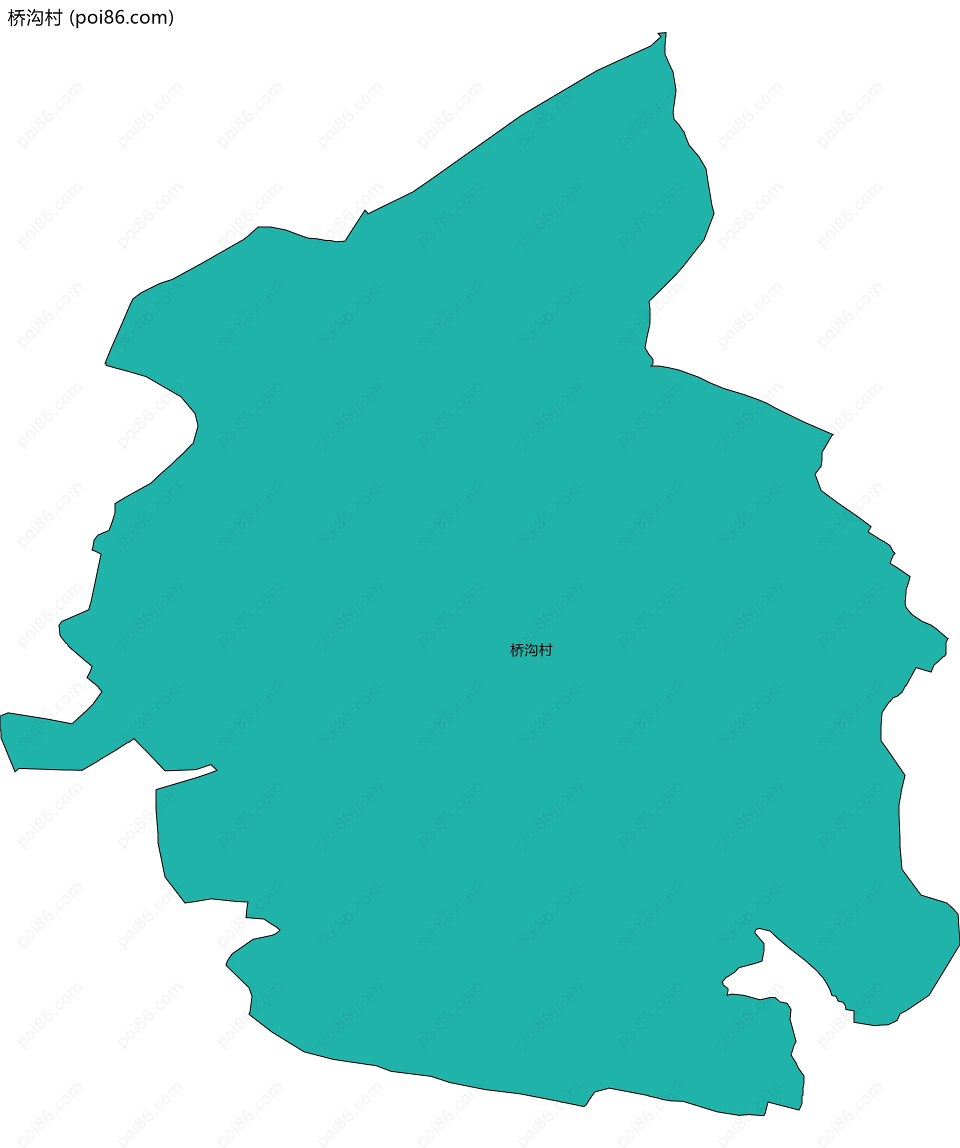 桥沟村边界地图