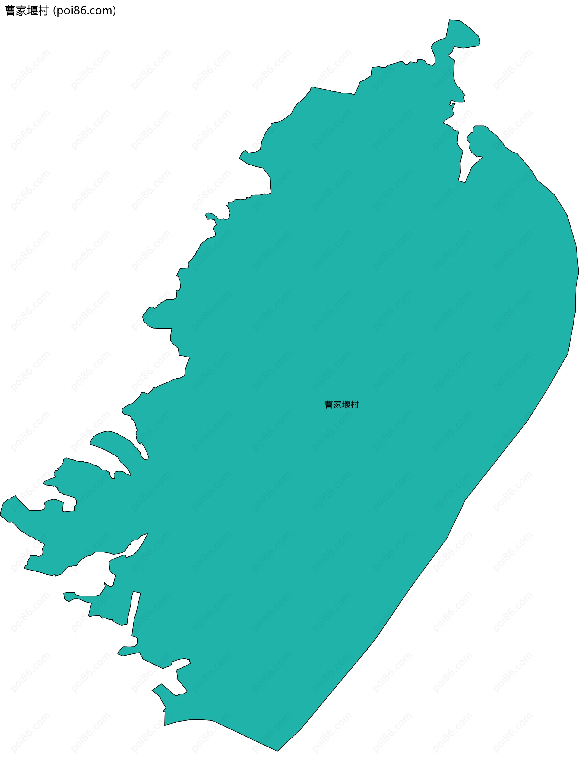 曹家堰村边界地图