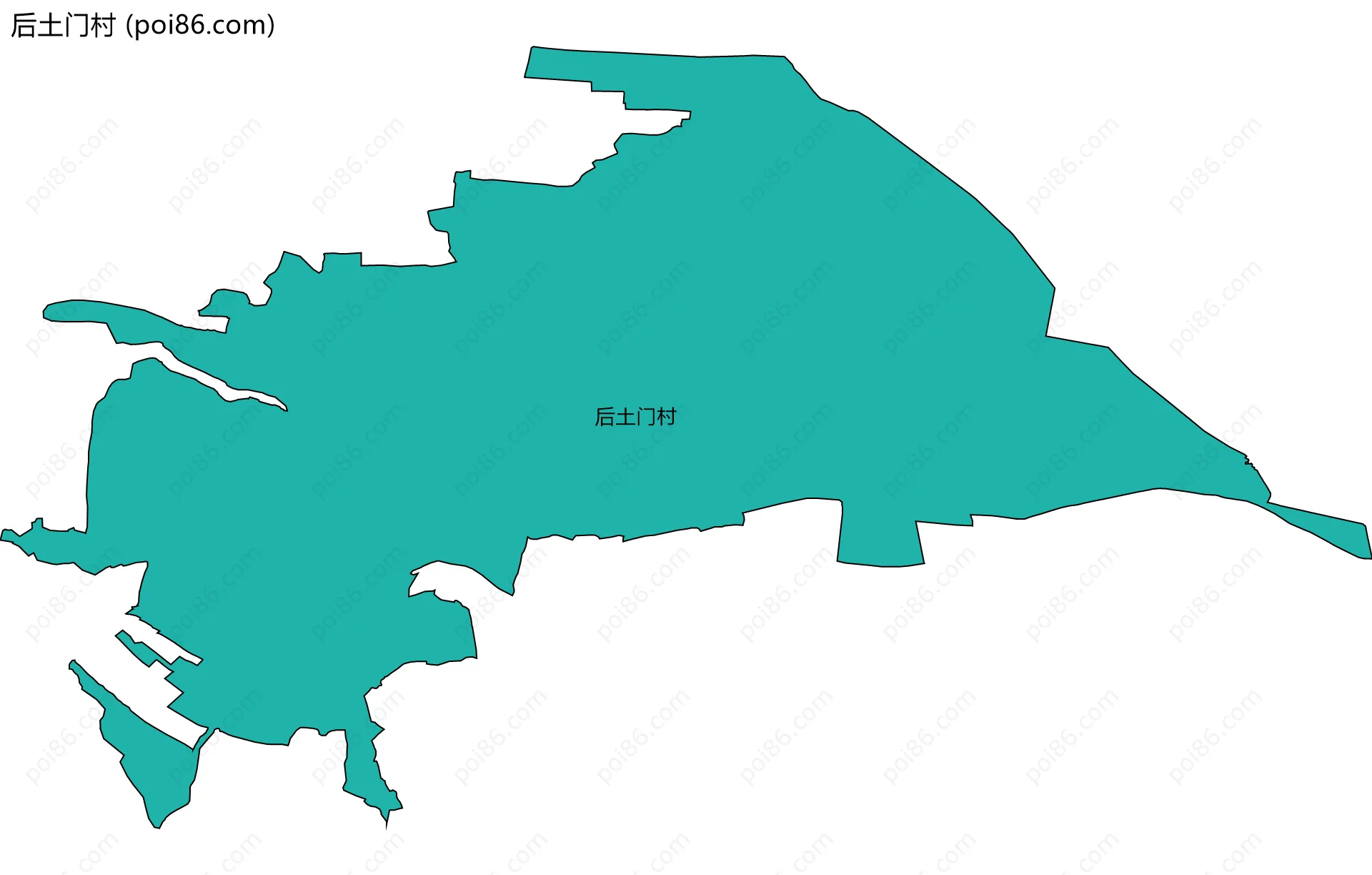 后土门村边界地图