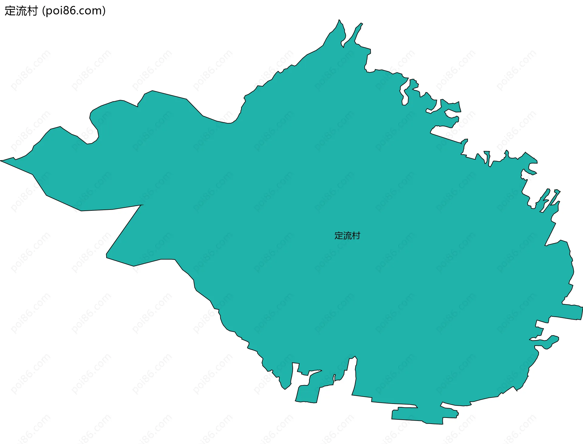 定流村边界地图
