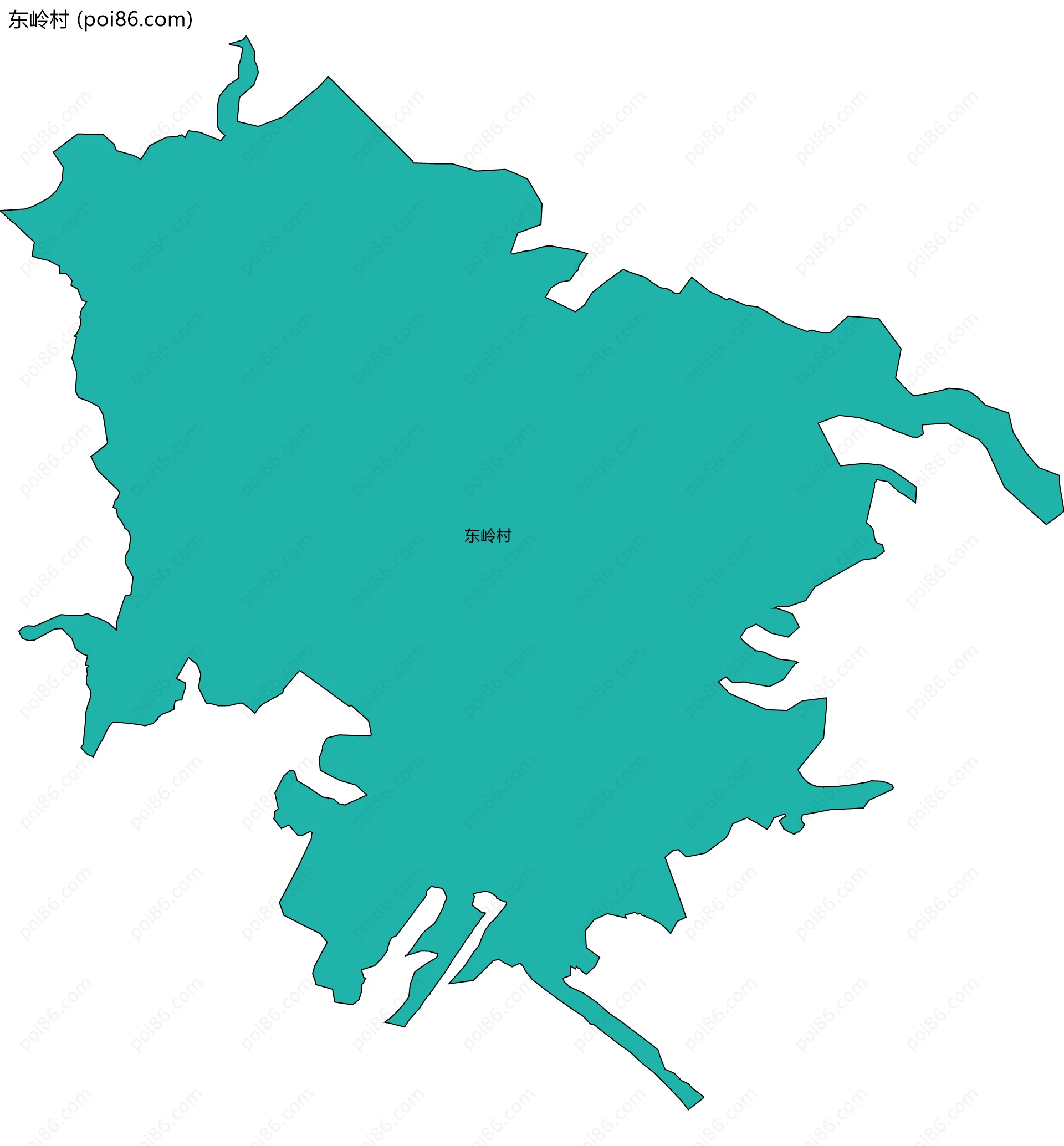 东岭村边界地图