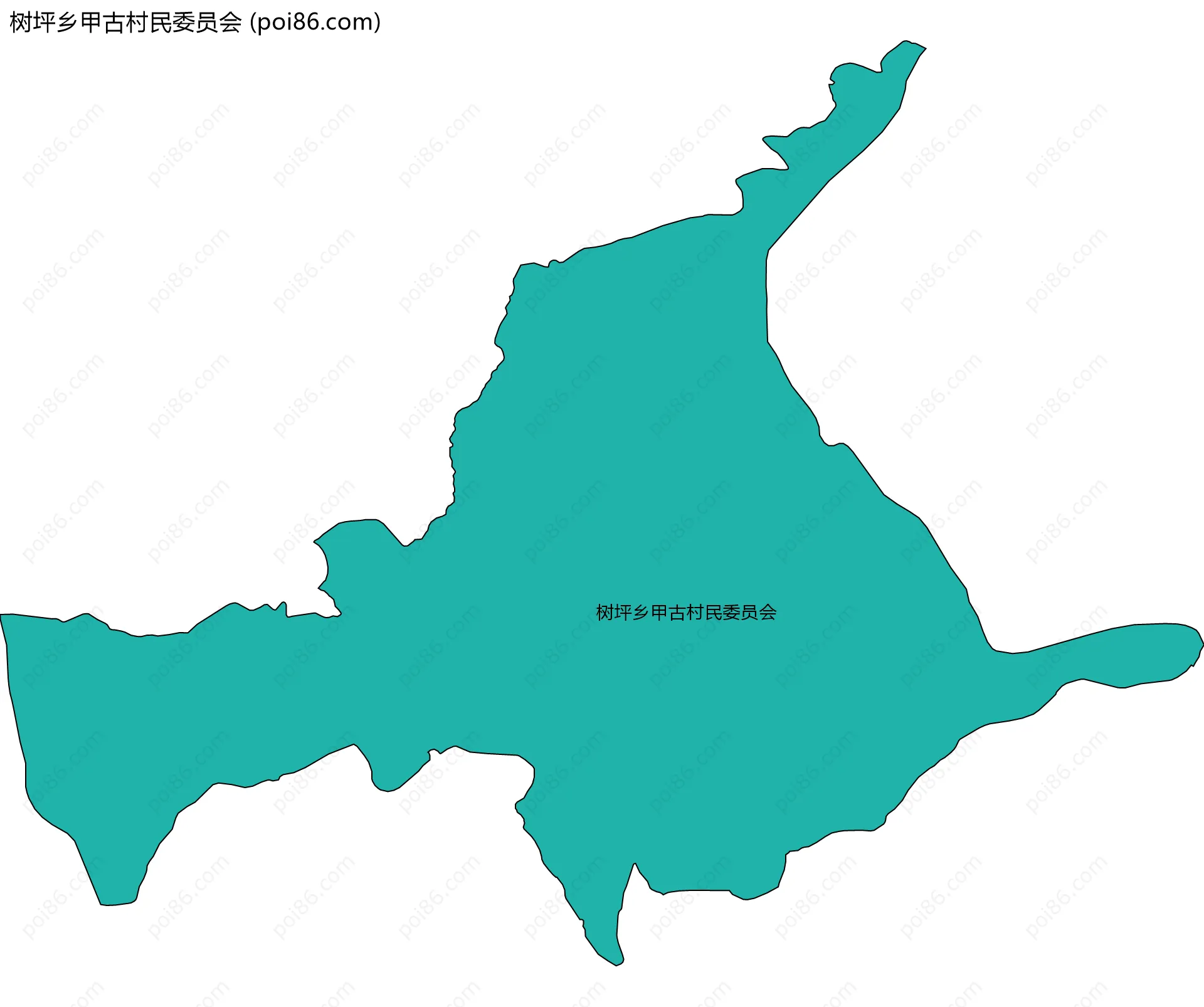 树坪乡甲古村民委员会边界地图