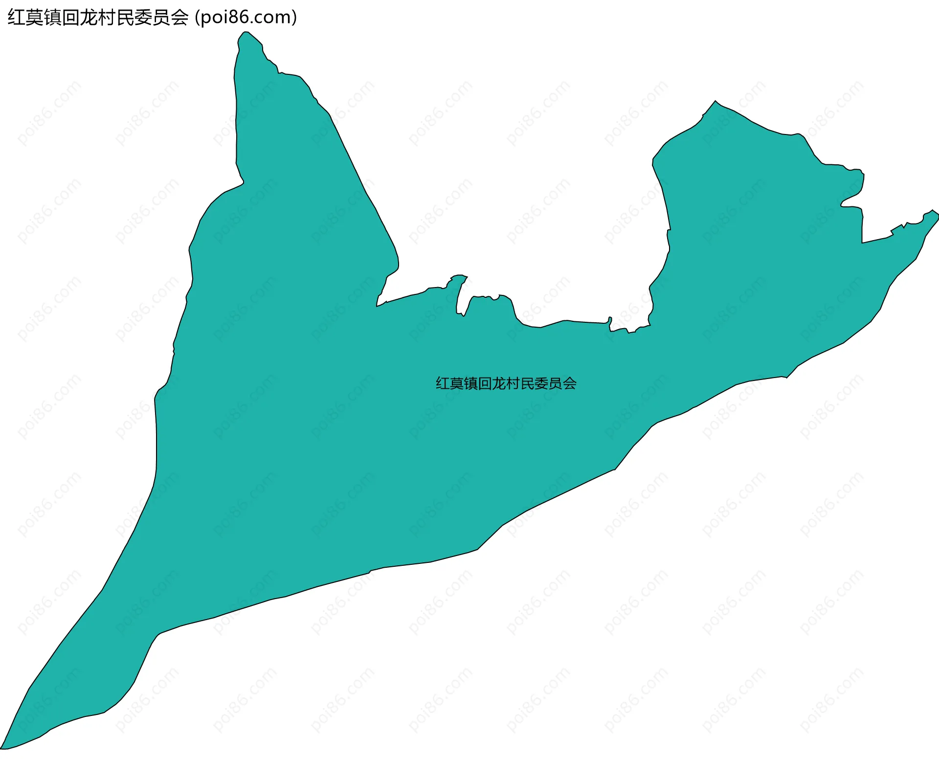 红莫镇回龙村民委员会边界地图