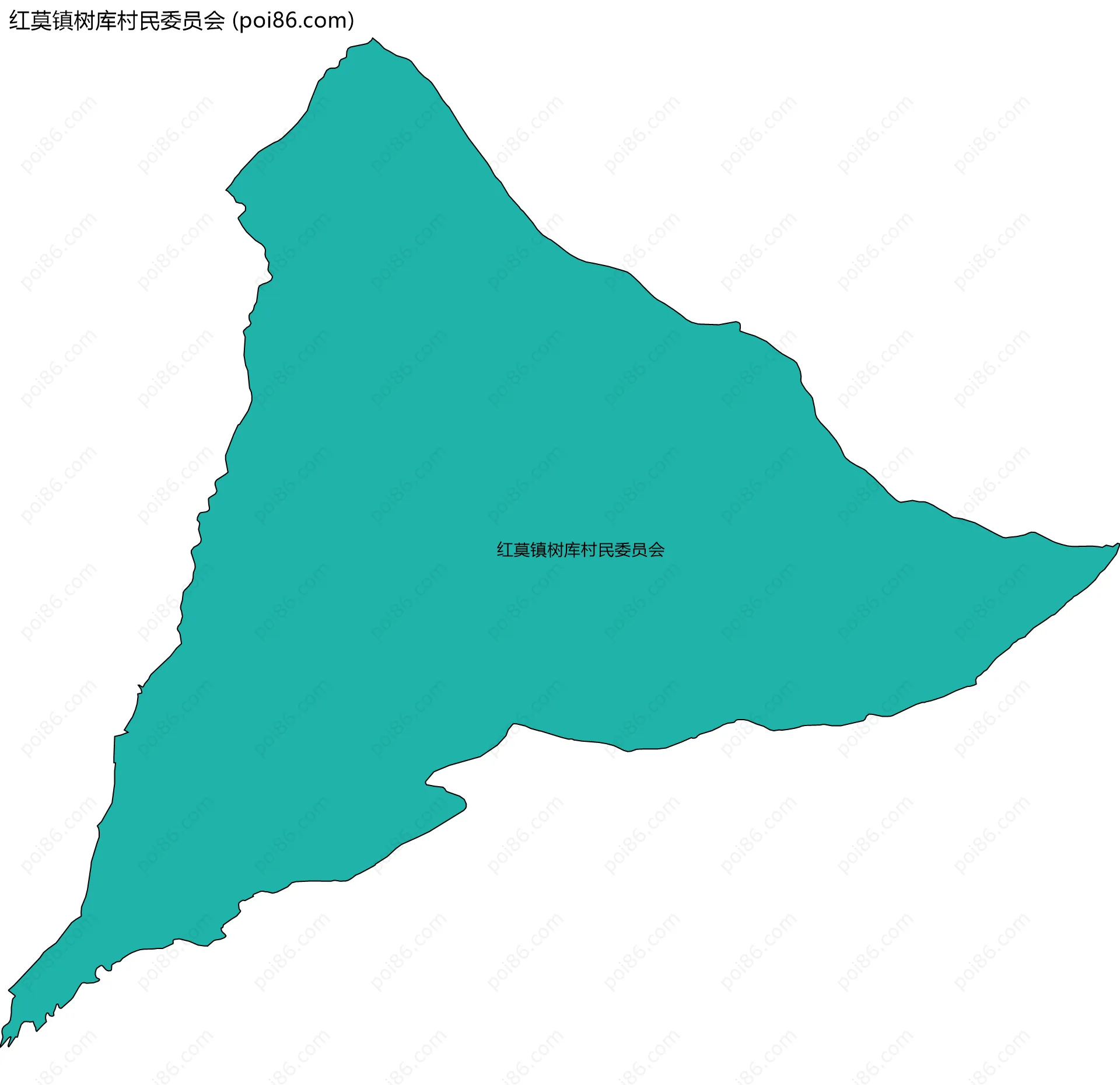红莫镇树库村民委员会边界地图