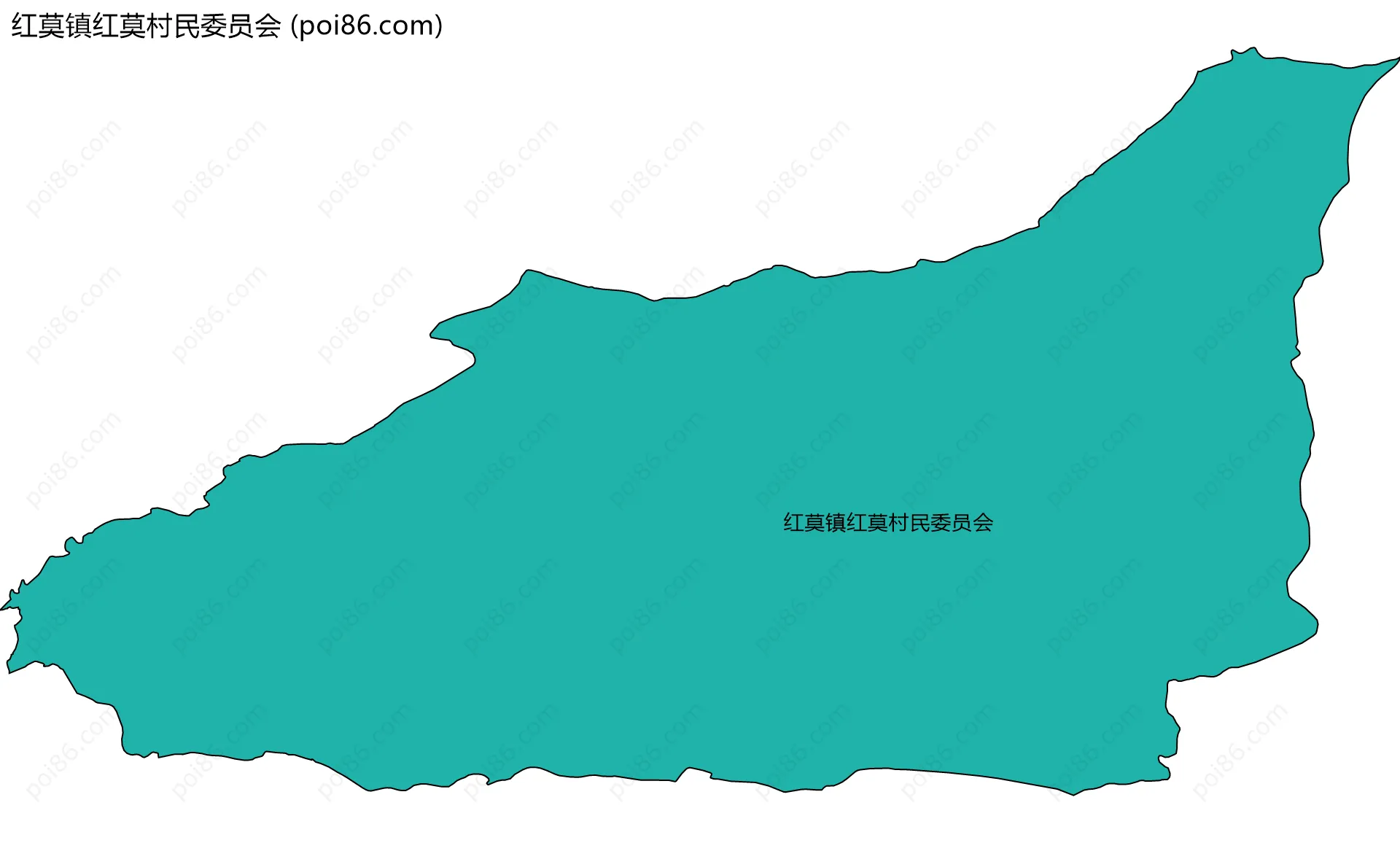 红莫镇红莫村民委员会边界地图